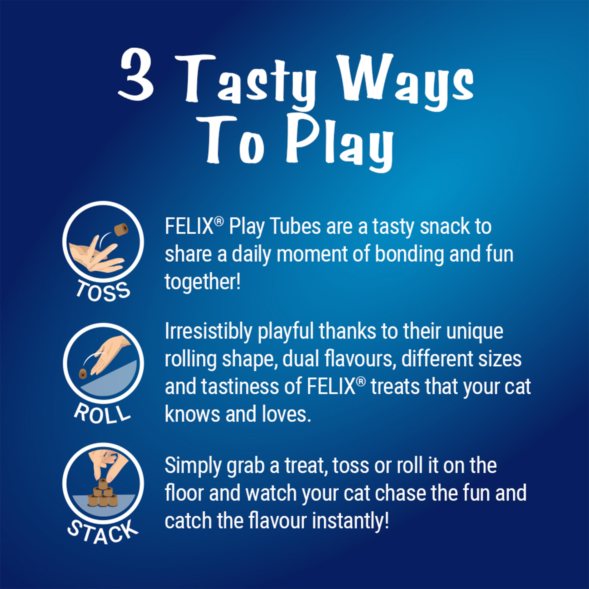 Felix Play Tubes Chicken & Liver Cat Treats 50g x 8