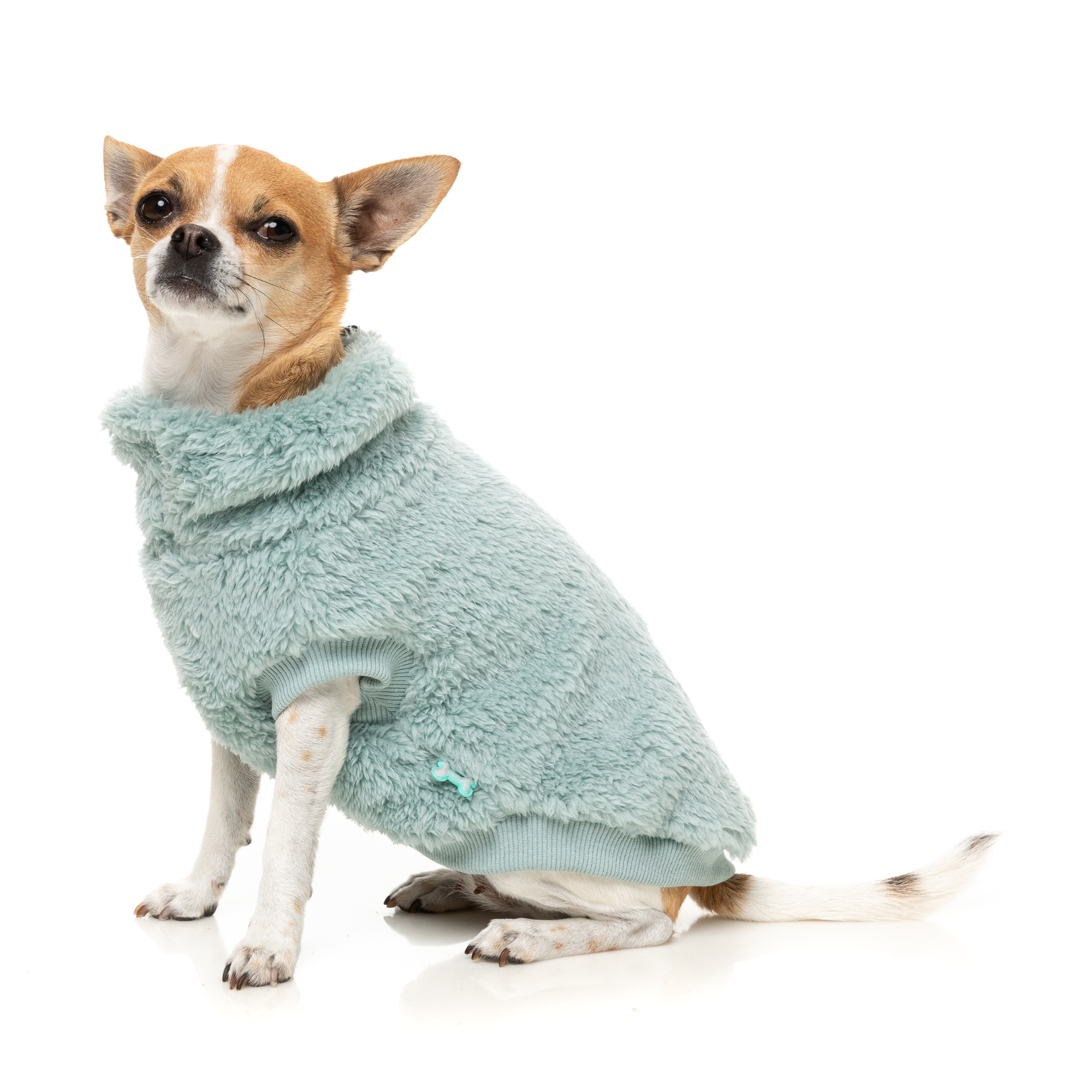 FuzzYard Turtle Teddy Dog Sweater Arctic Blue