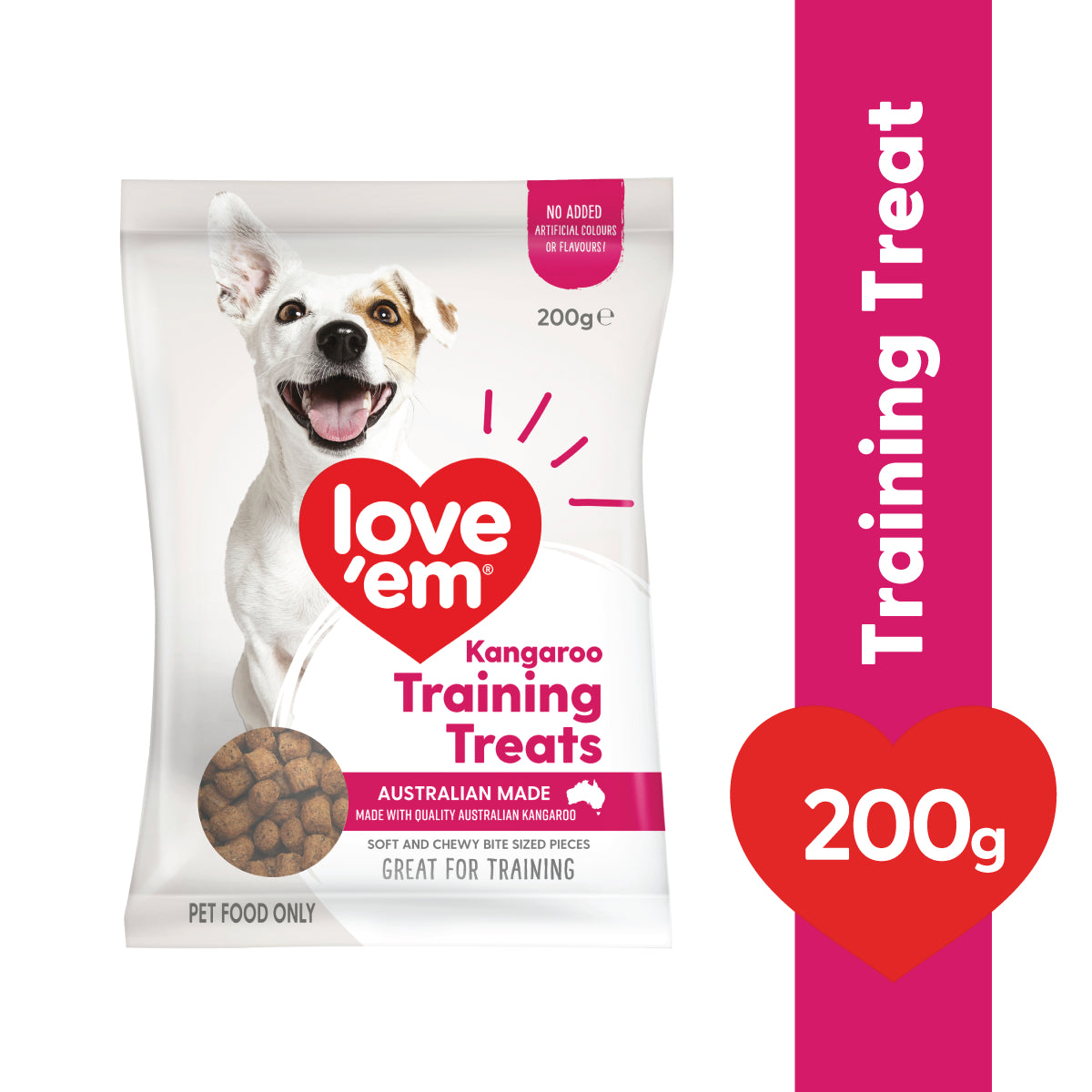 Love Em Kangaroo Training Dog Treats 200g