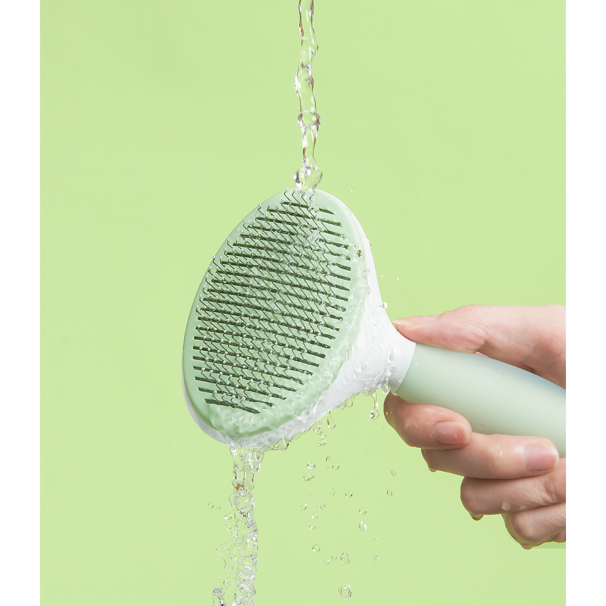 Michu Cream Round Head Grooming Dog and Cat Brush