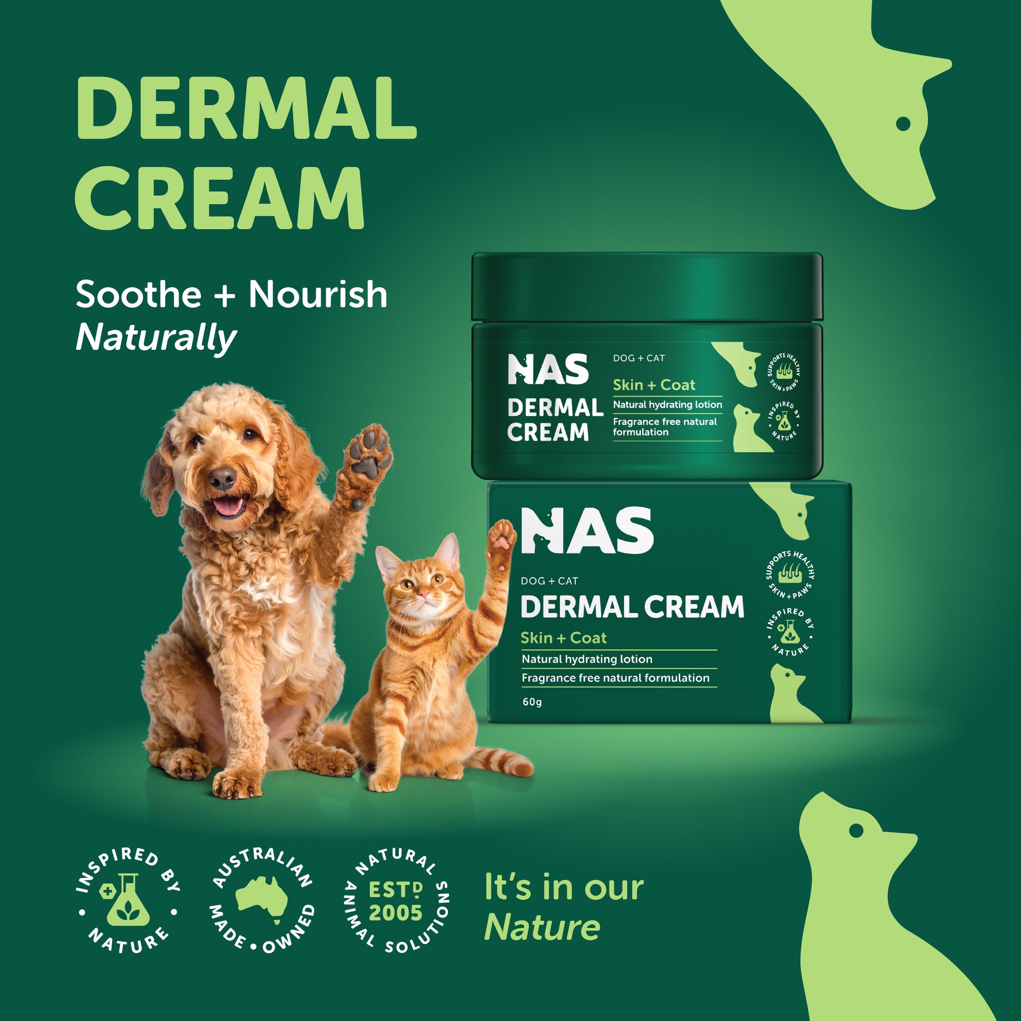 Natural Animal Solutions Dermal Cream 60g