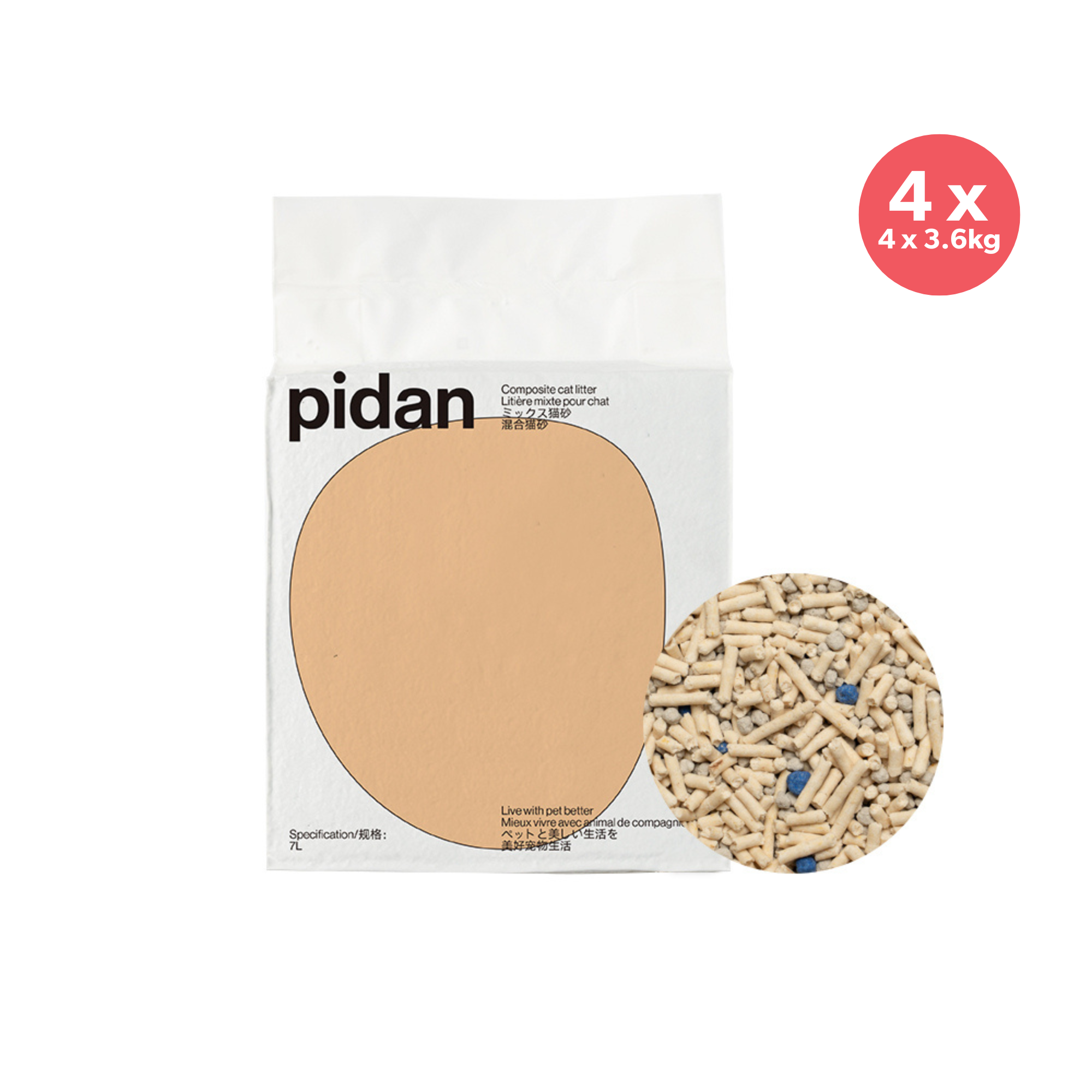 PIDAN Original Tofu and Bentonite Composite Cat Litter 3.6kg