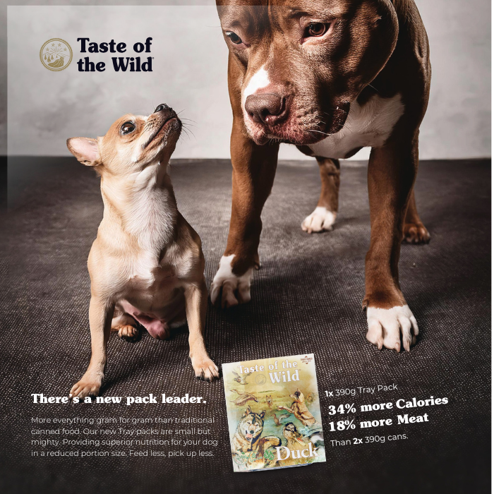 Taste of the Wild Duck and Chicken with Fruit and Vegetable Wet Dog Food Tray 390g x 7