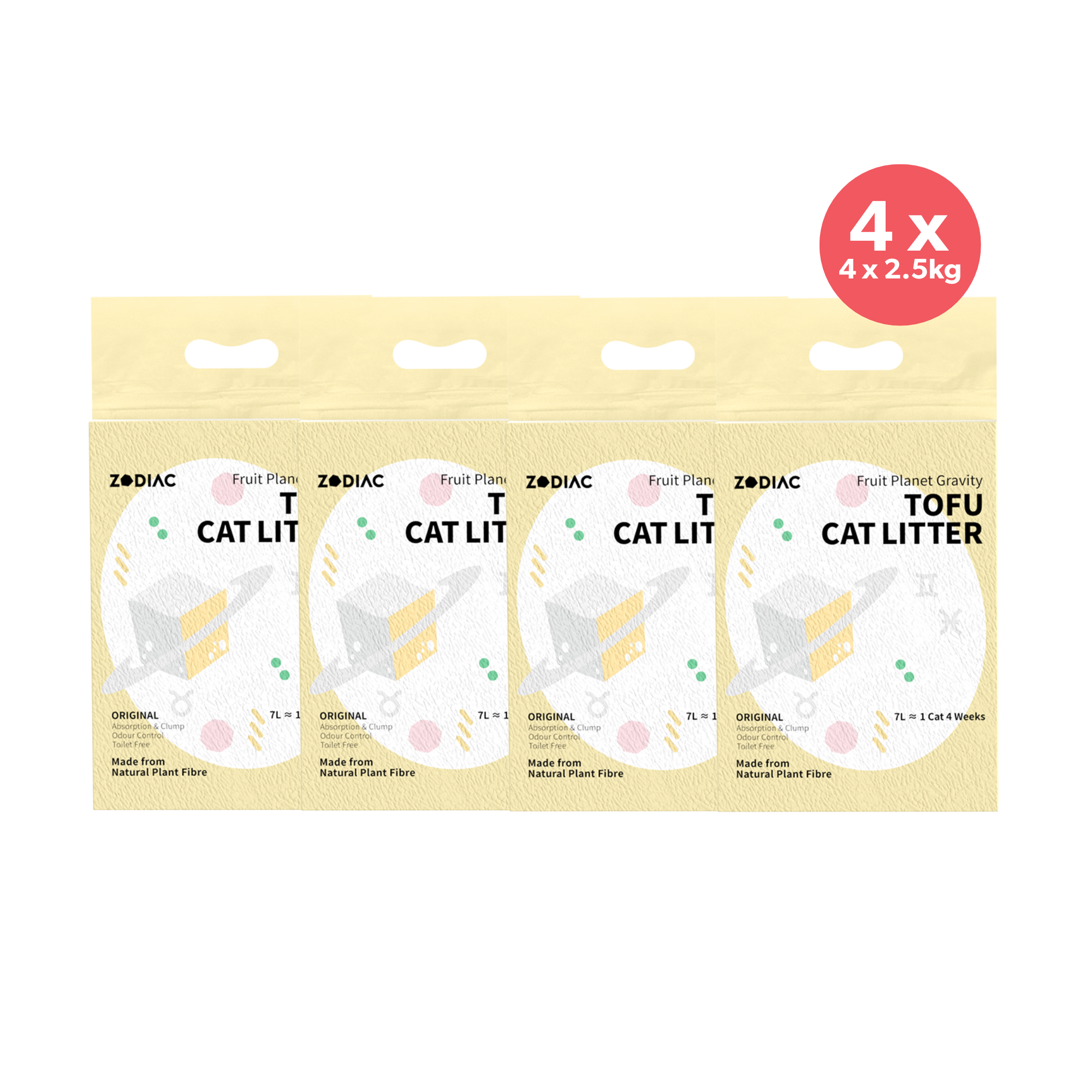 ZODIAC Fruity Tofu Original Cat Litter 2.5kg