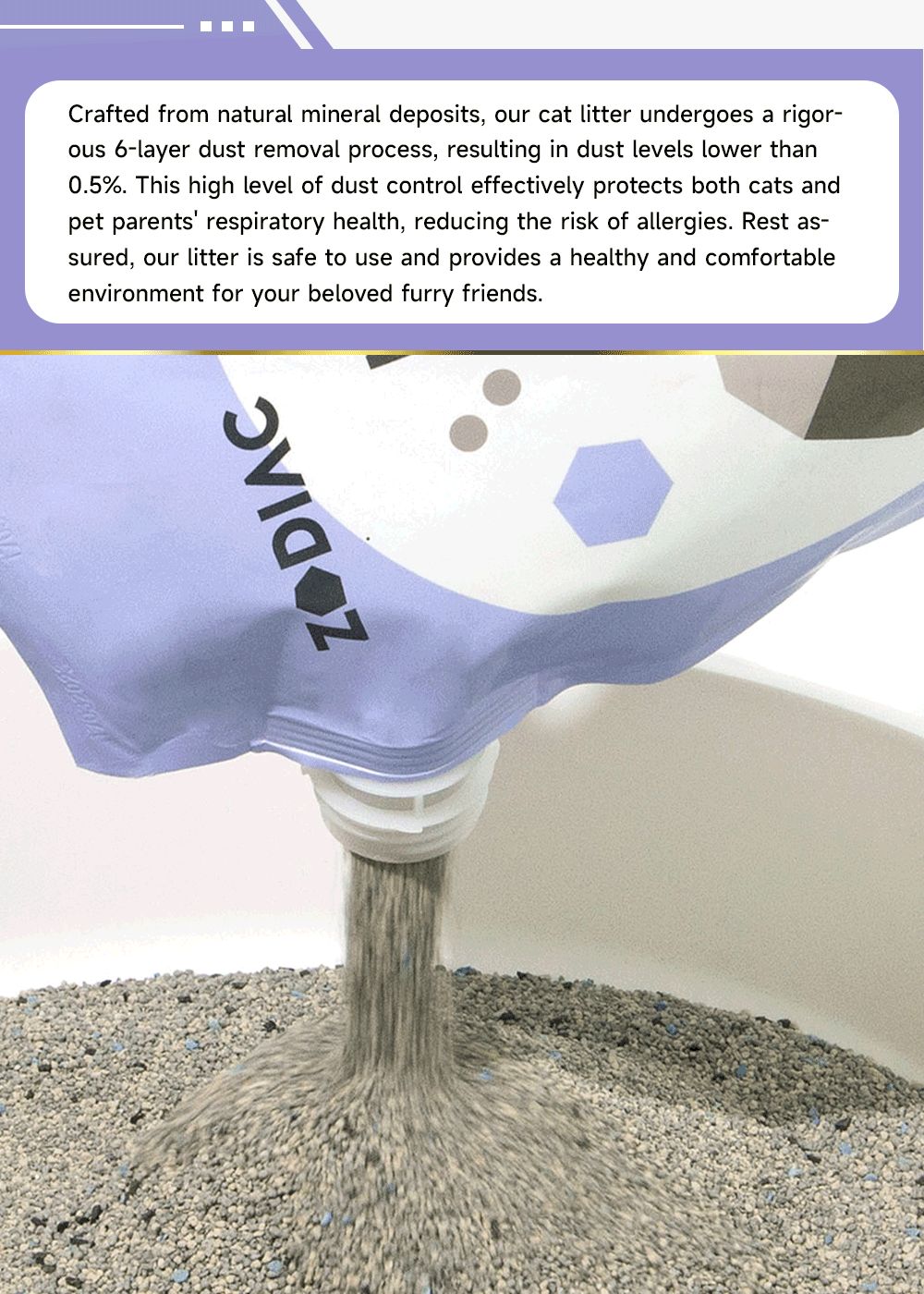 ZODIAC Natural Way Superfine Bentonite With Activated Charcoal Cat Litter 4.5Kg x 2