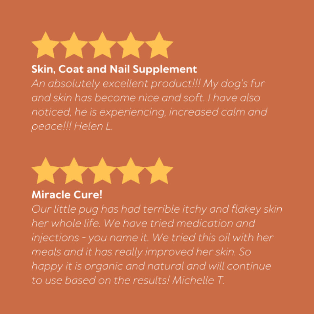 Australian Pet Organics Skin, Coat and Nail Oil Dog Supplement 500ml