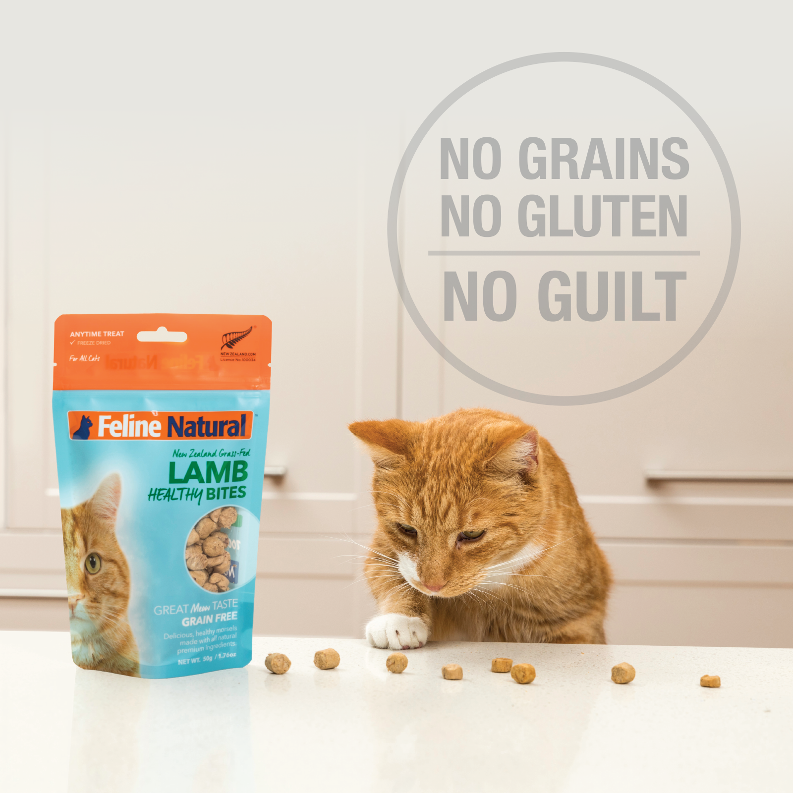 Feline Natural Grain Free Freeze Dried Cat Treats Beef 50g