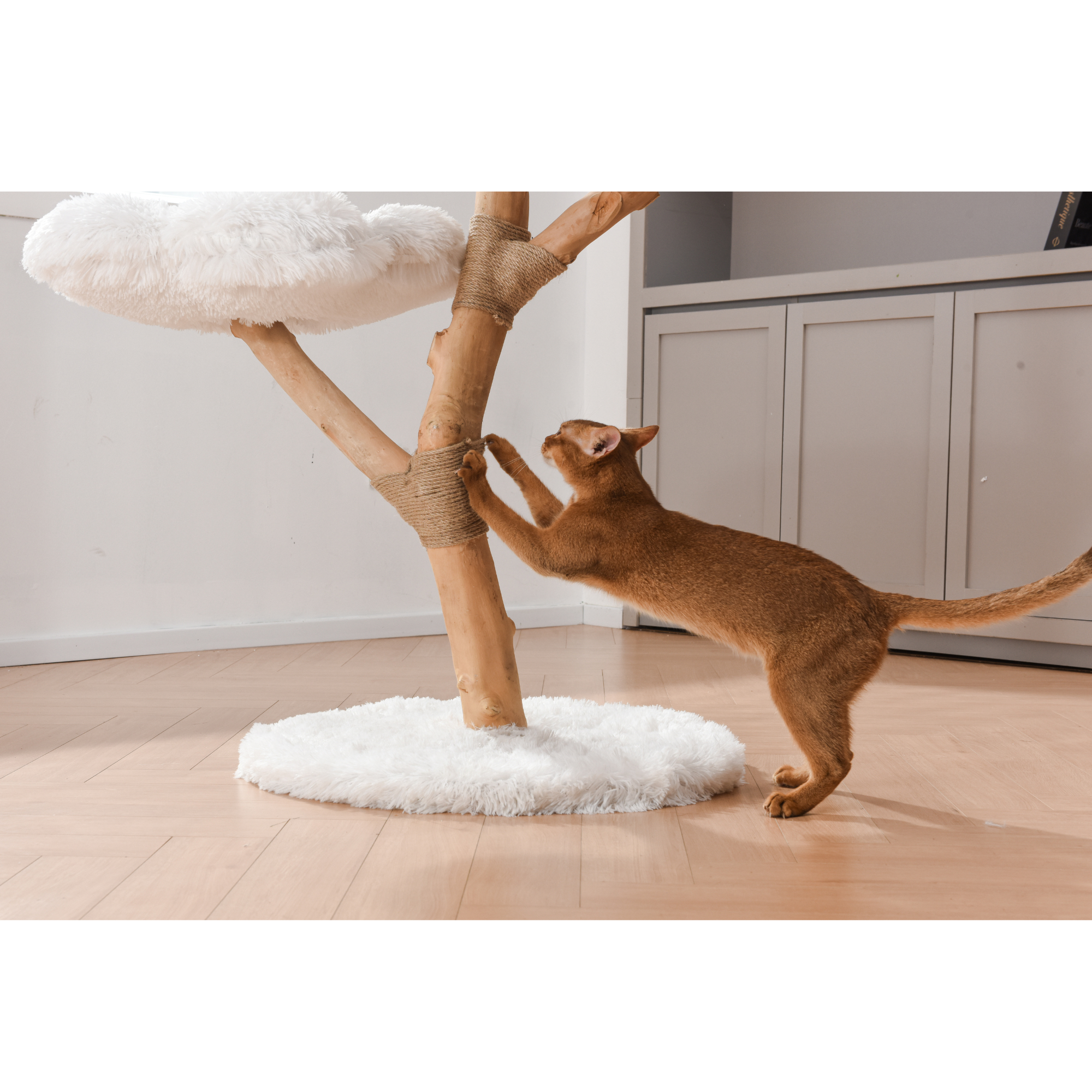 Michu Fluffy Blossom Real Wooden Cat Tree Extra Large