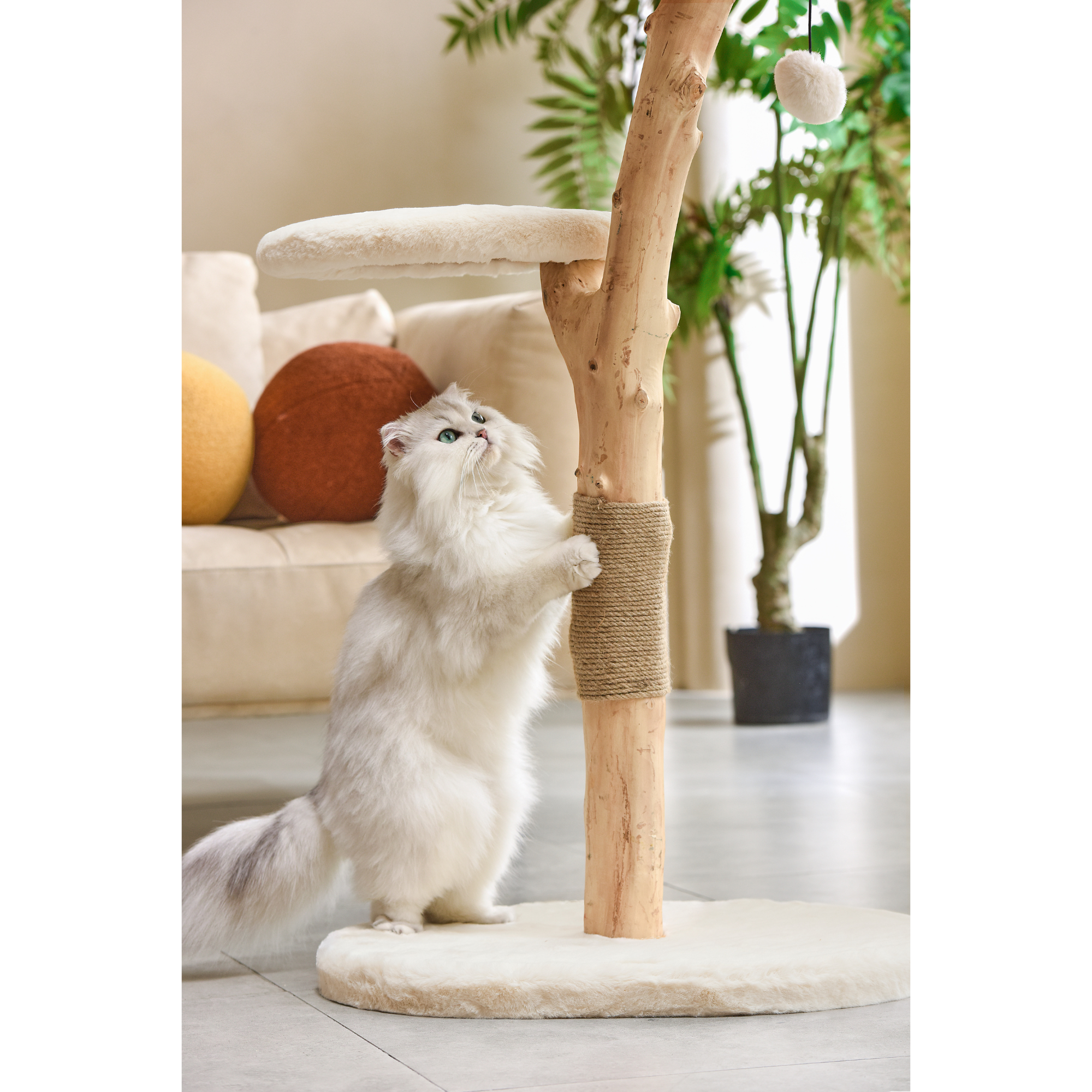 Michu Premium Real Wooden Cat Tree Medium