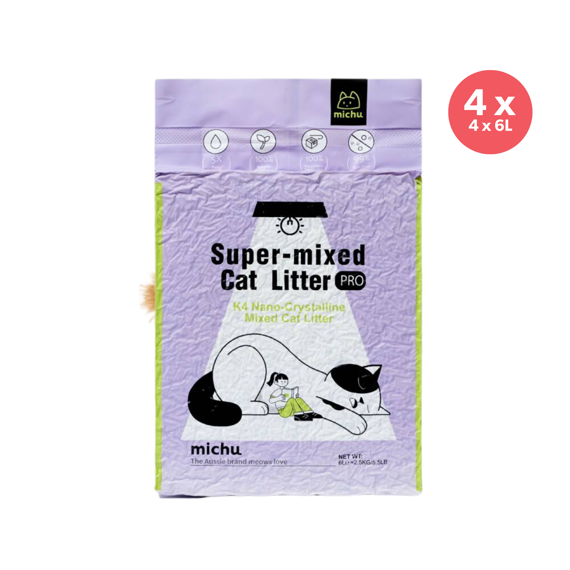 Michu Super Mixed Tofu Cat Litter 6L