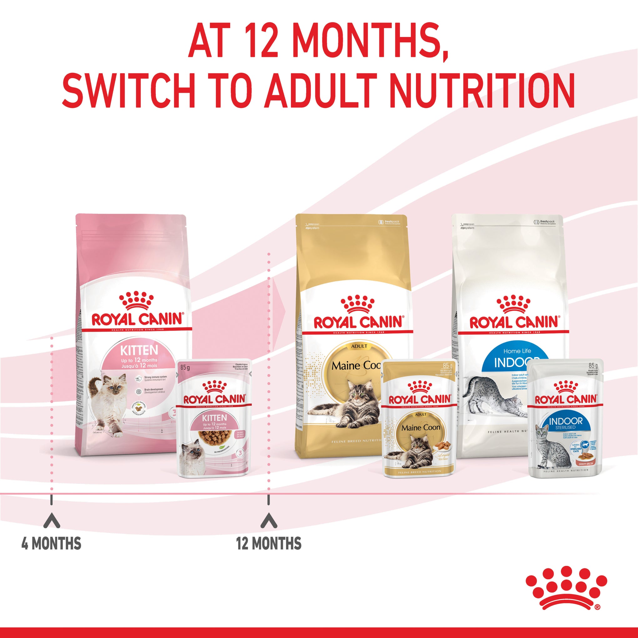 Royal Canin Kitten Instinctive with Gravy Wet Cat Food Pouches 85g x 12