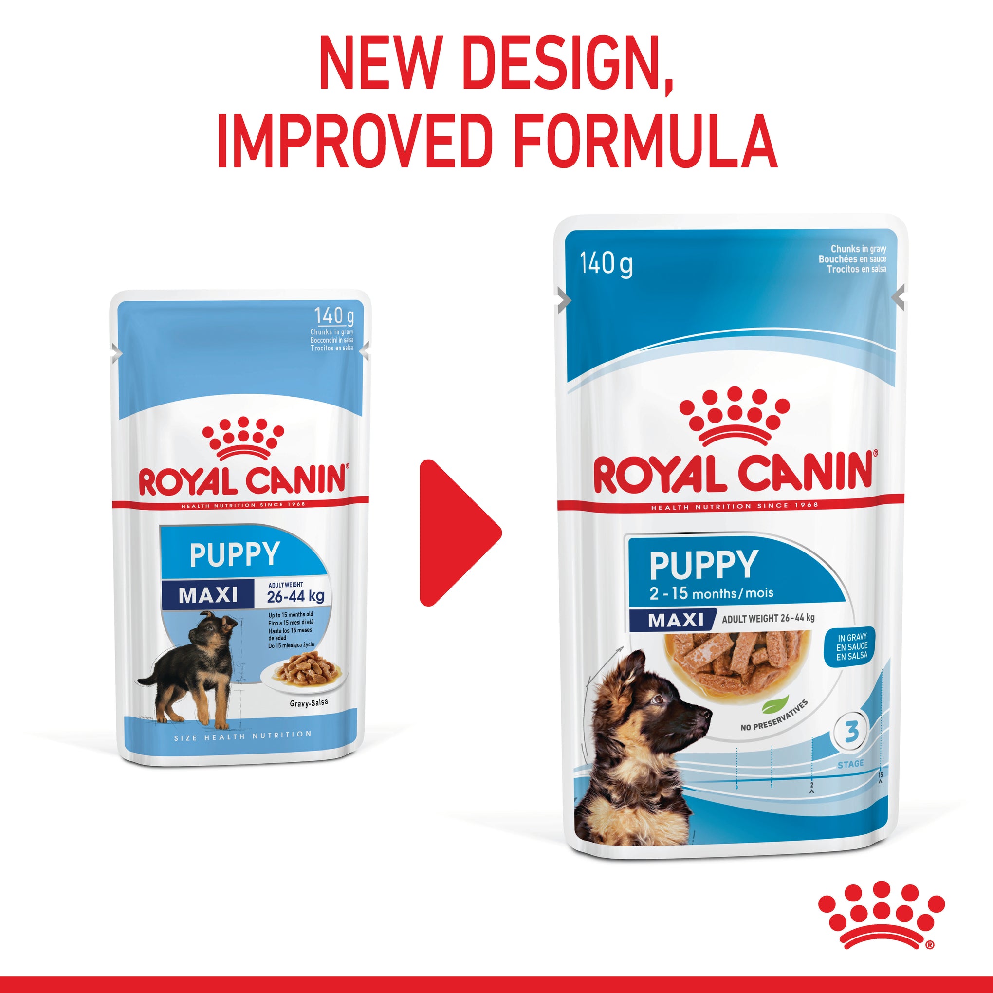 Royal Canin Maxi Puppy Wet Dog Food Pouches 140g x 10