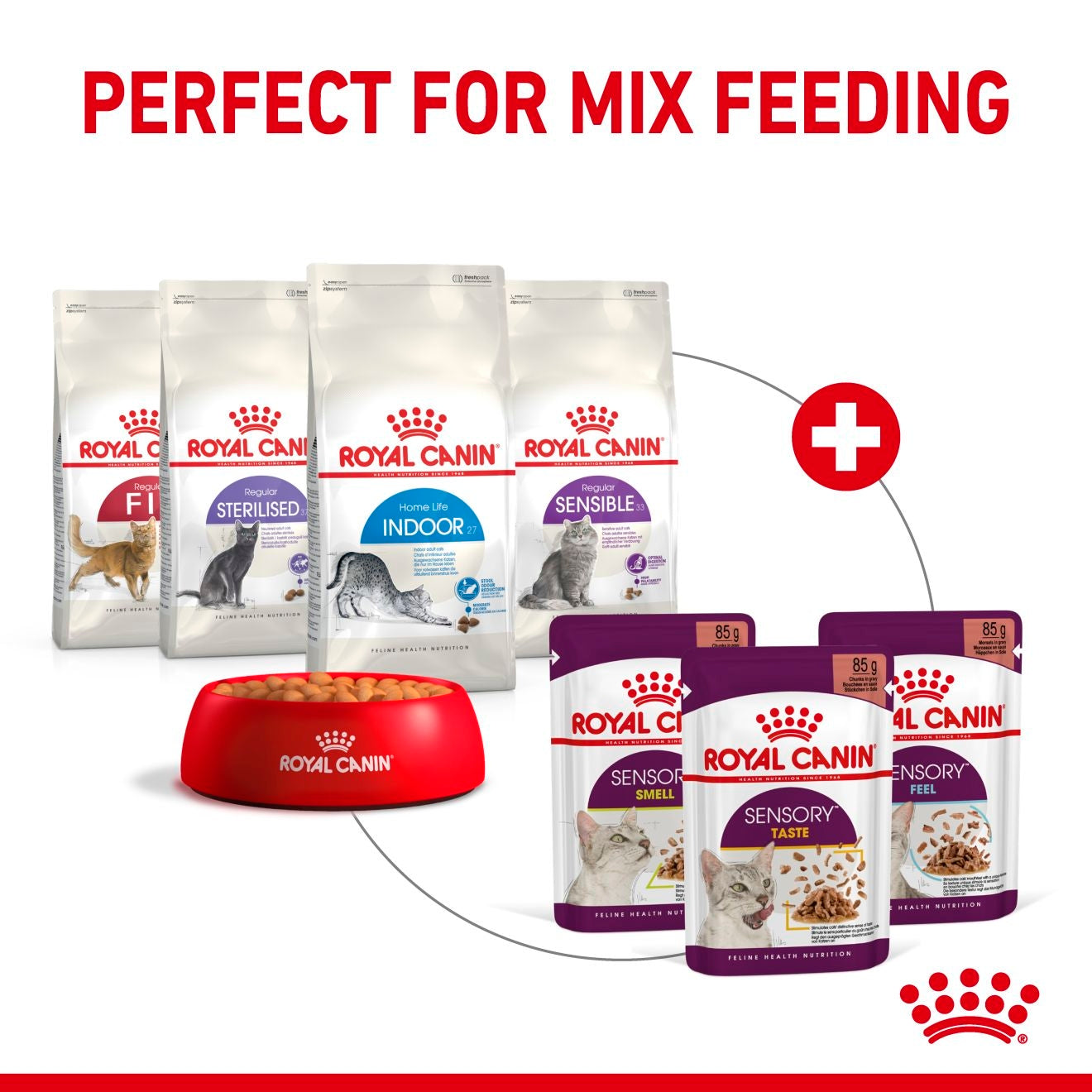 Royal Canin Sensory Feel Gravy Adult Wet Cat Food Pouches 85g x 12