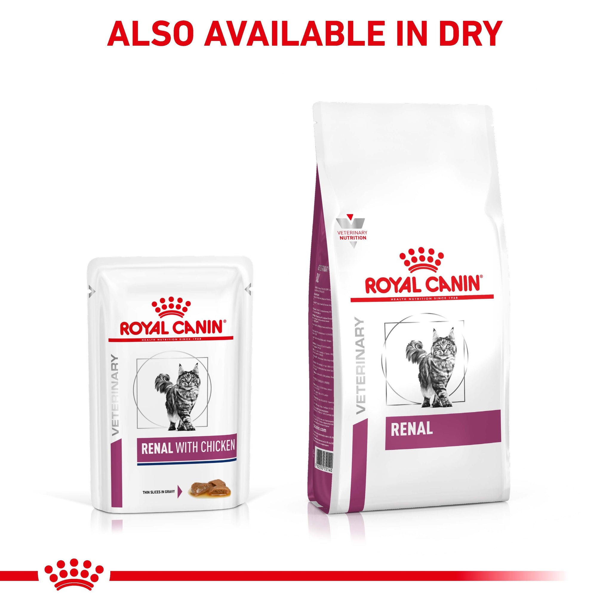 Royal Canin Veterinary Diet Renal Chicken Adult Wet Cat Food 85g x 12