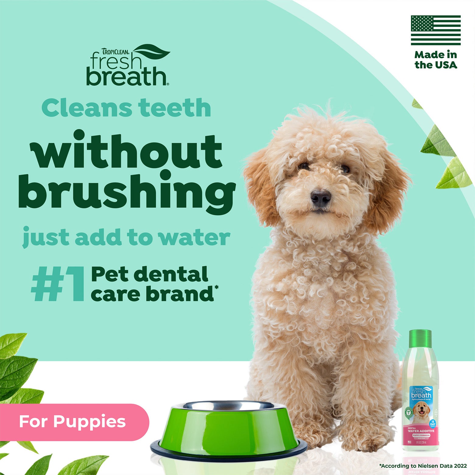 TropiClean Fresh Breath Dental Water Additive for Puppies 236ml