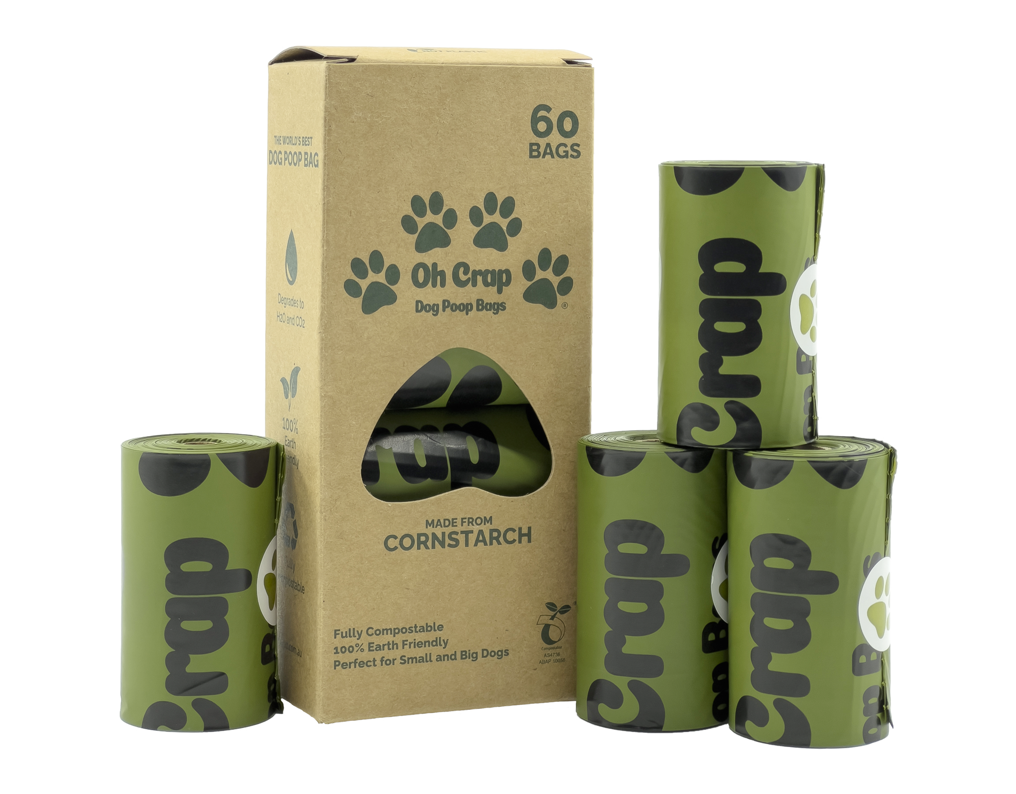 Oh Crap Compostable Dog Poop Bags 60 Pack