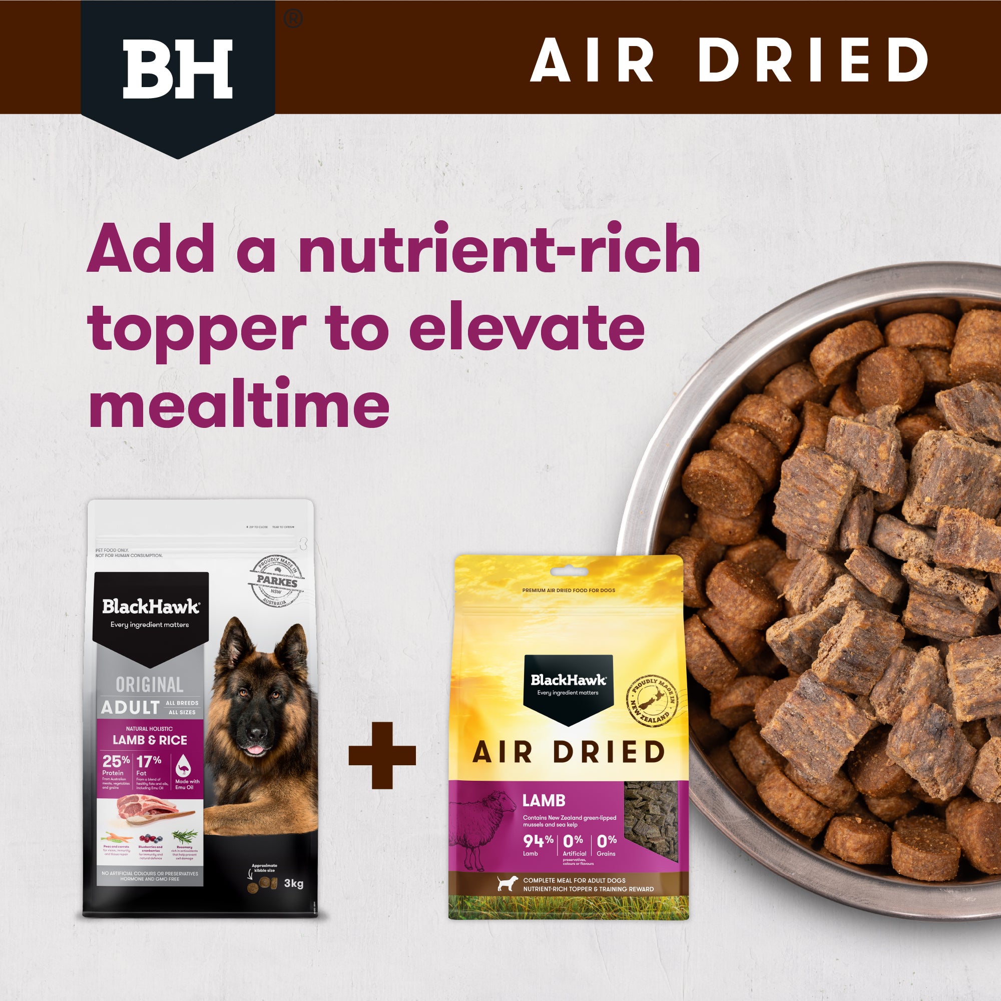 Black Hawk Air Dried Lamb Dry Dog Food