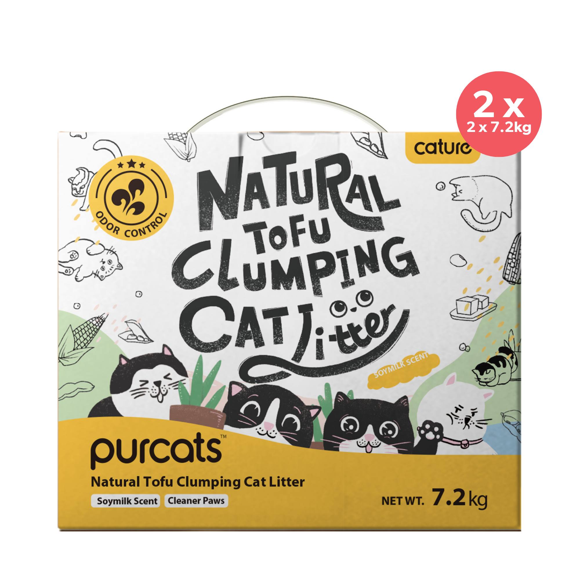 Cature Natural Tofu Clumping Milky Cat Litter