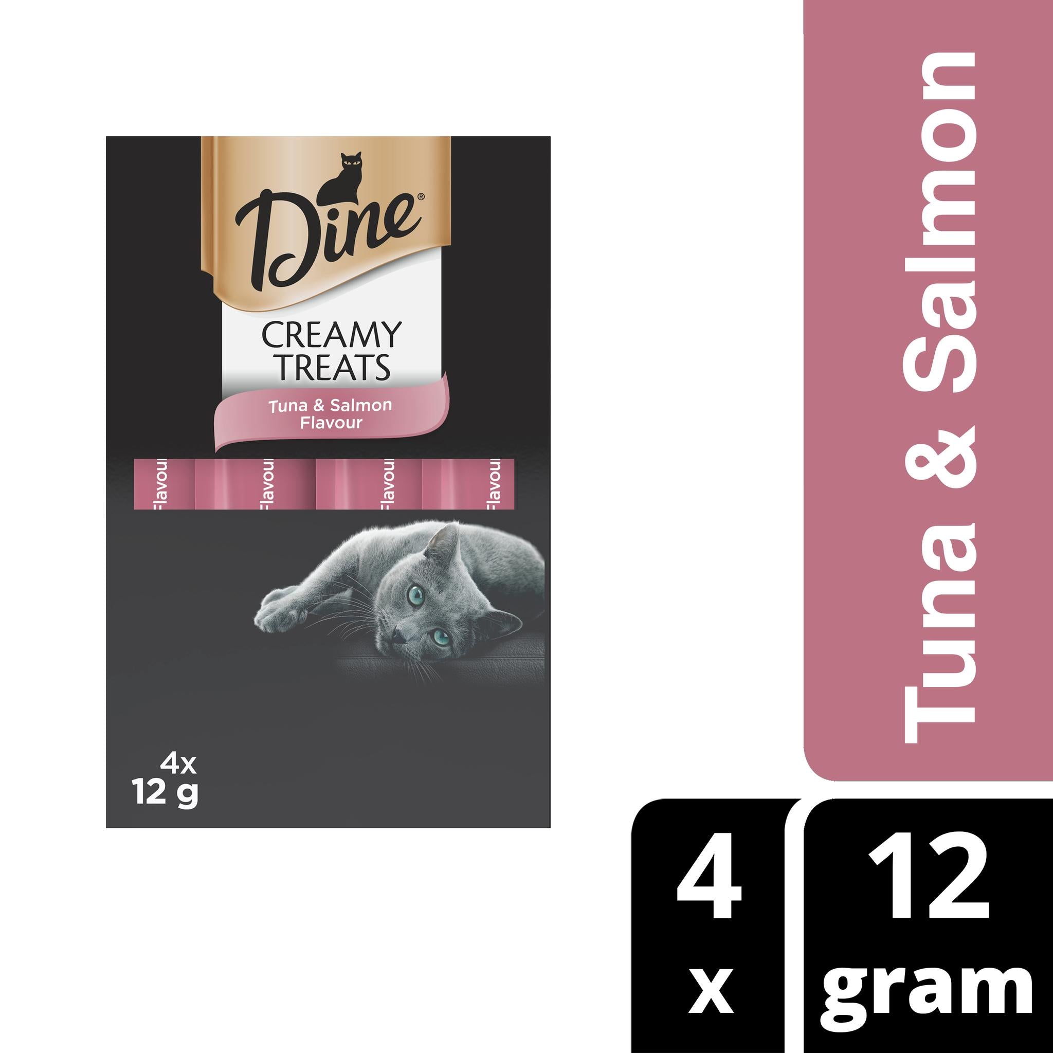 Dine Creamy Cat Treats Tuna Salmon 12g x 4