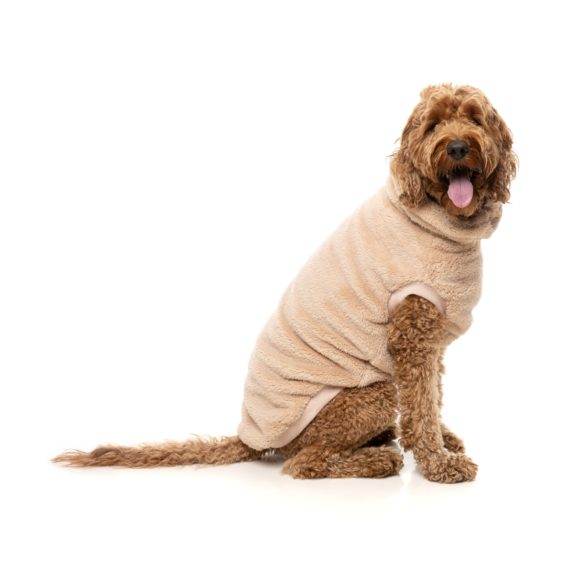 FuzzYard Turtle Teddy Dog Sweater Desert Tan
