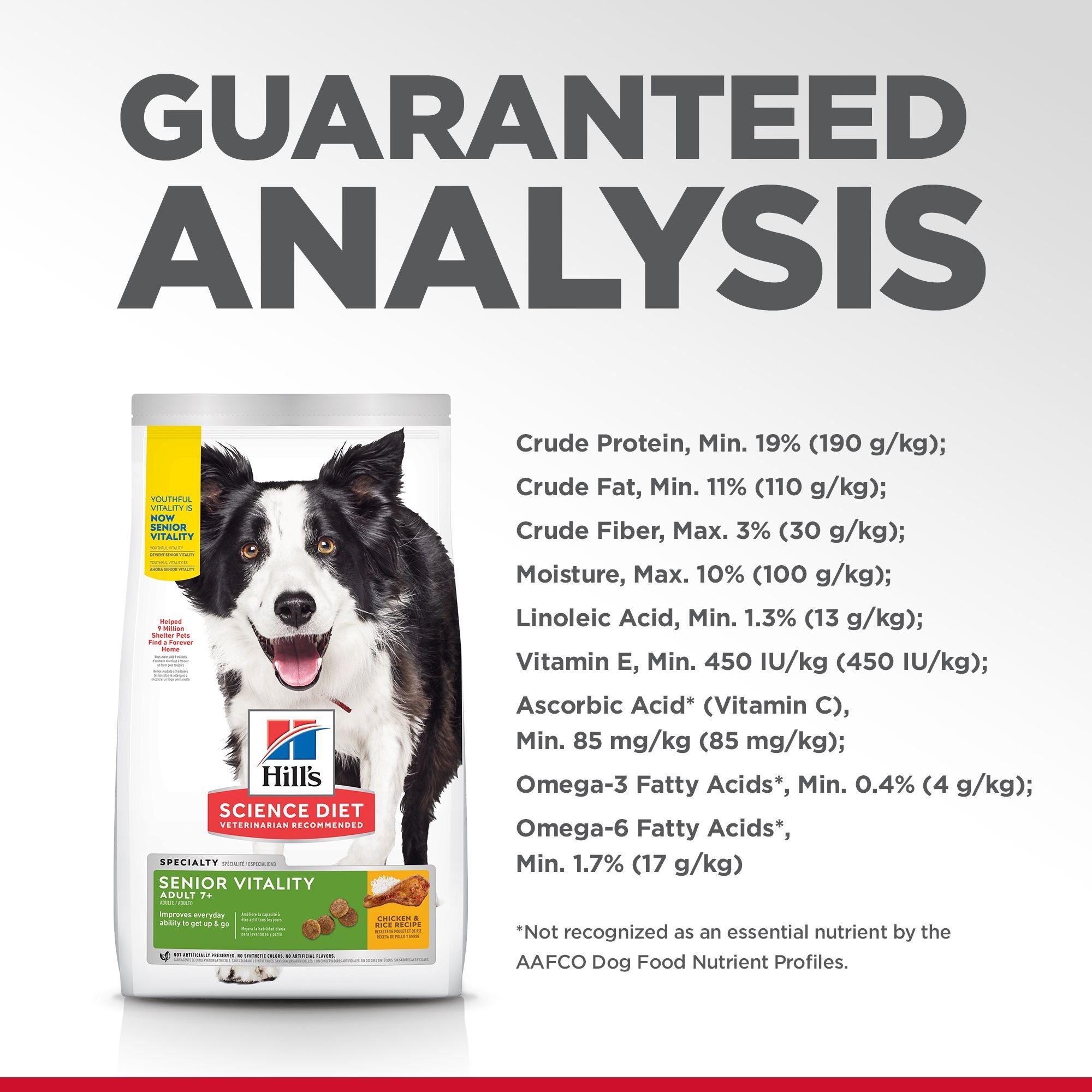 Hill's Science Diet Adult 7+ Senior Vitality Dry Dog Food 5.67kg
