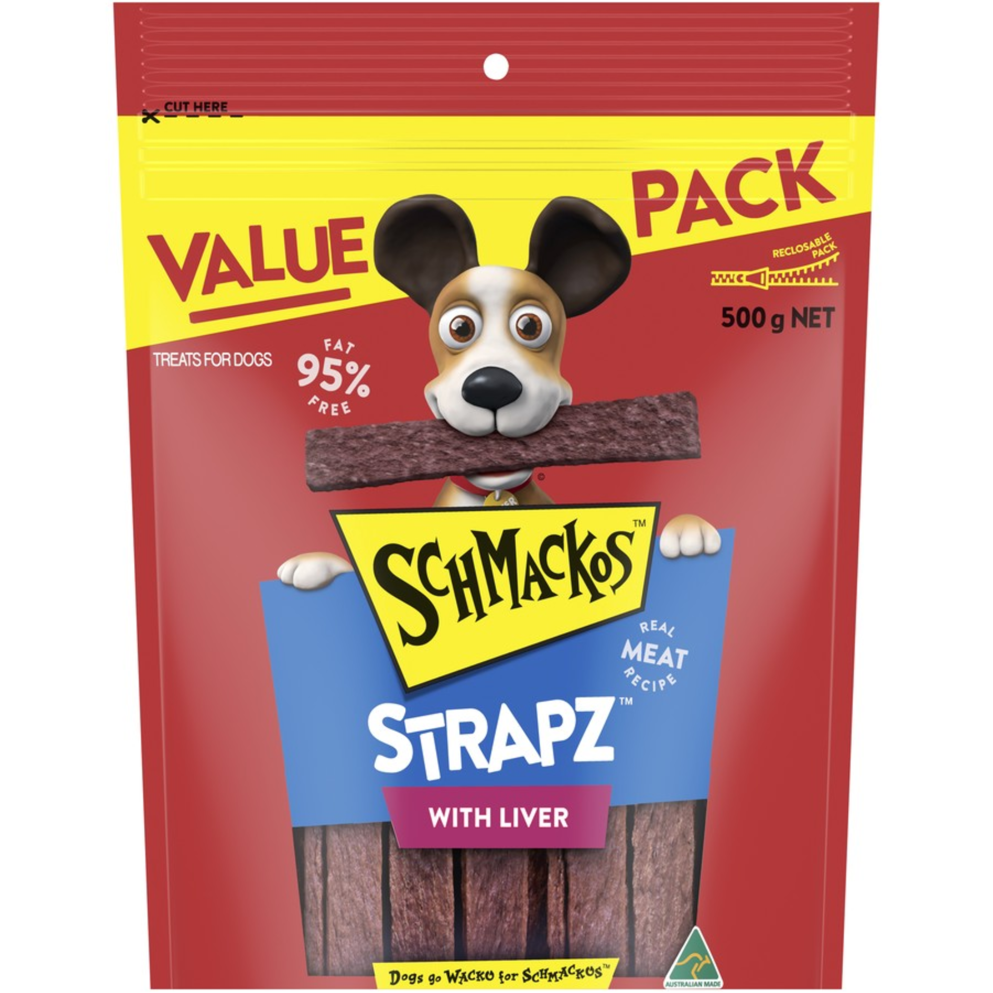 Schmackos Dog Treat Strapz Liver Dog Treat