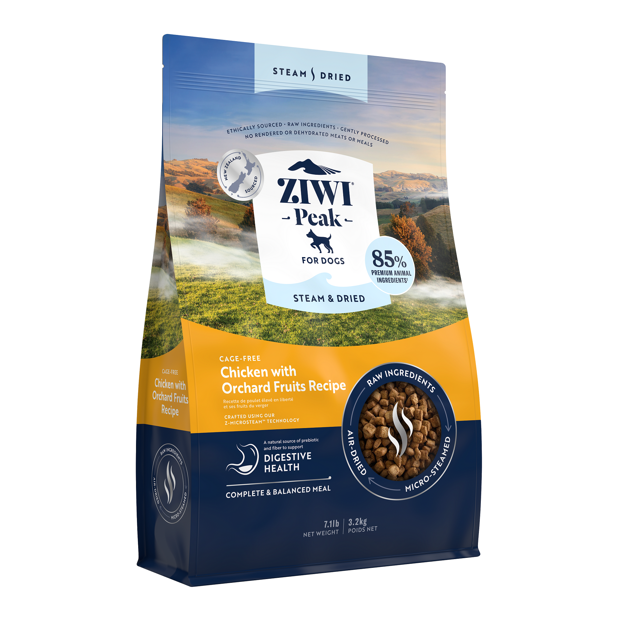 Ziwi Peak Steam & Dried Cage Free Chicken With Orchard Fruits Dry Dog Food