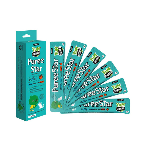 YumGuard Puree Star Hake & Apple Cat Treat 14g x 6