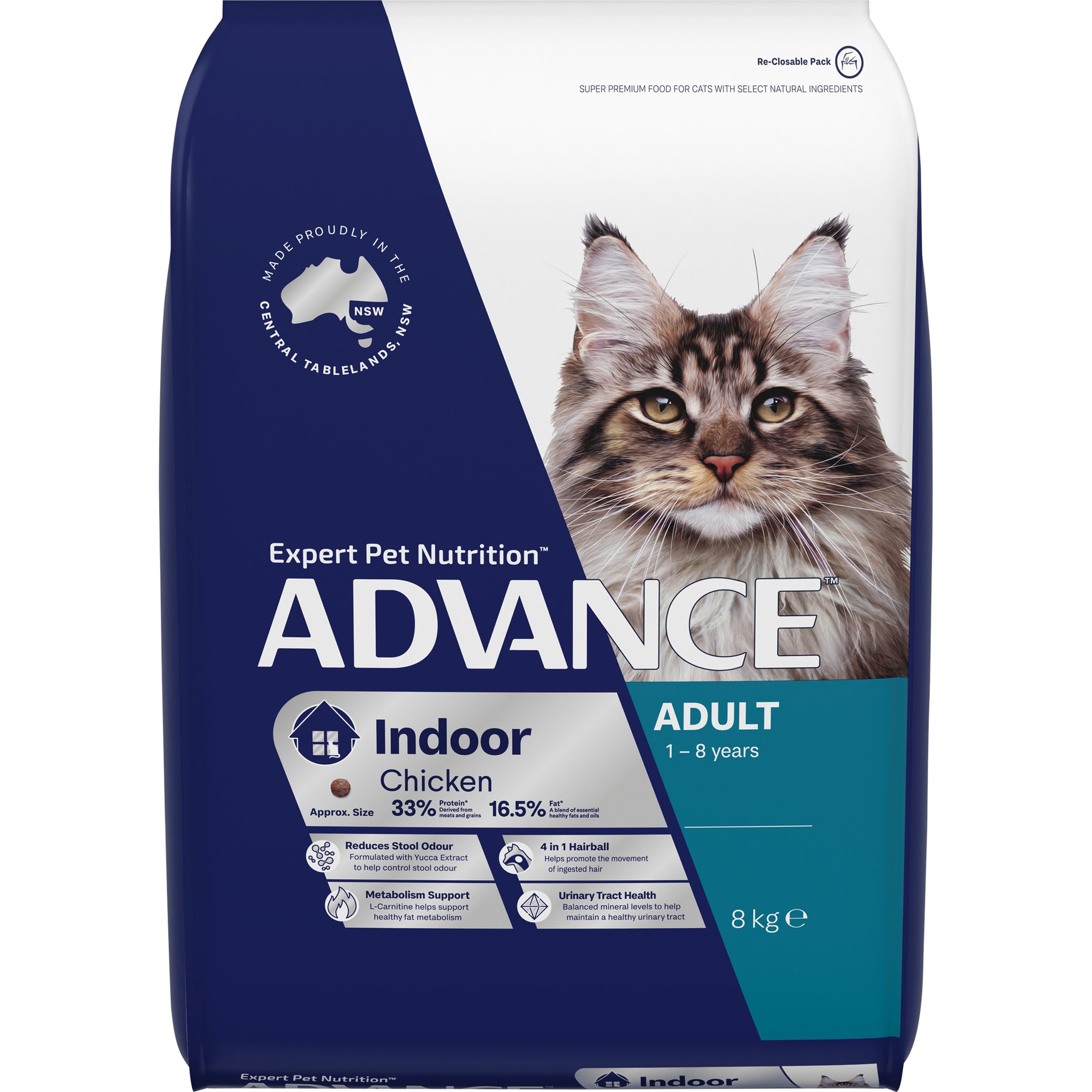 Advance Indoor Chicken Adult Dry Cat Food