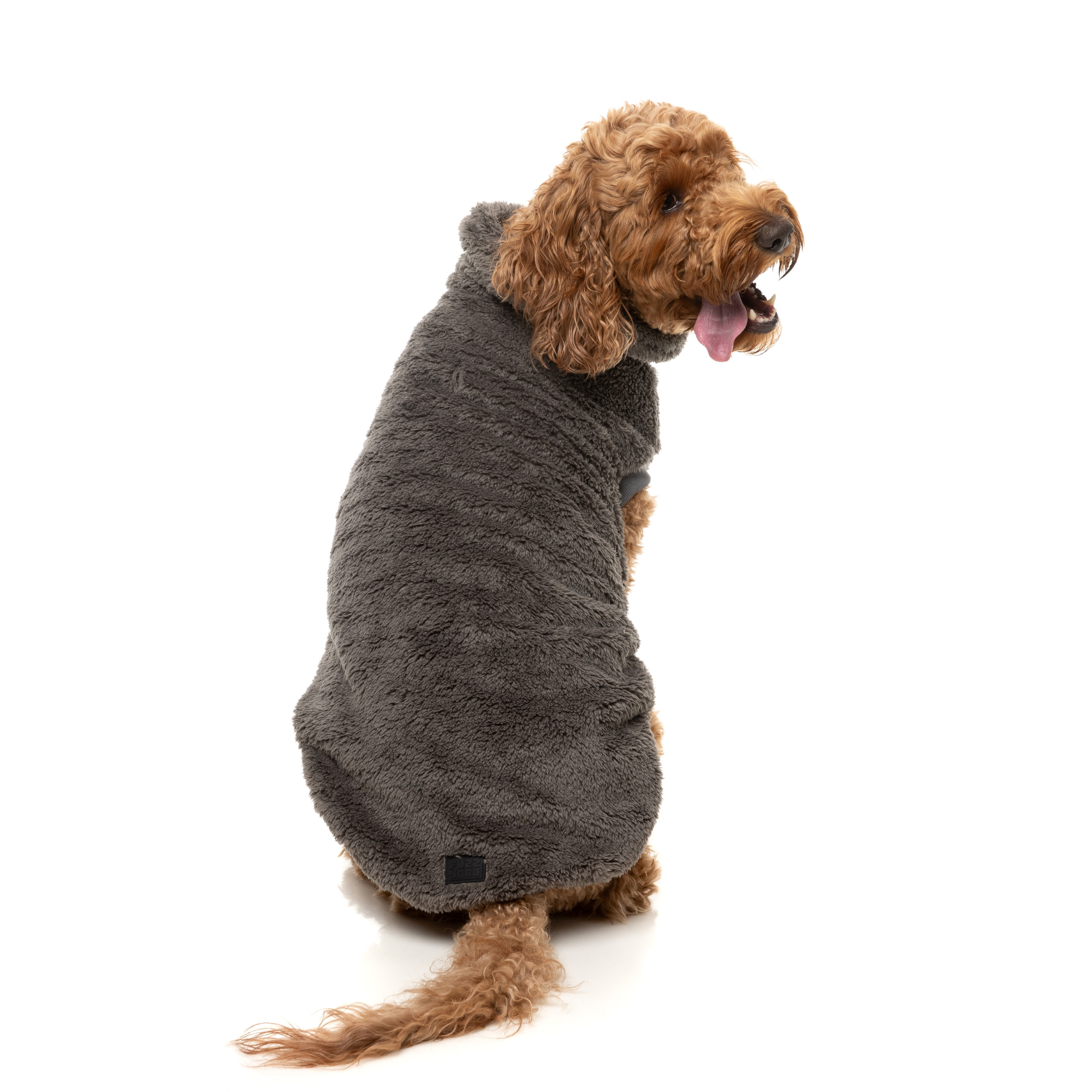 FuzzYard Turtle Teddy Dog Sweater Gunmetal Grey