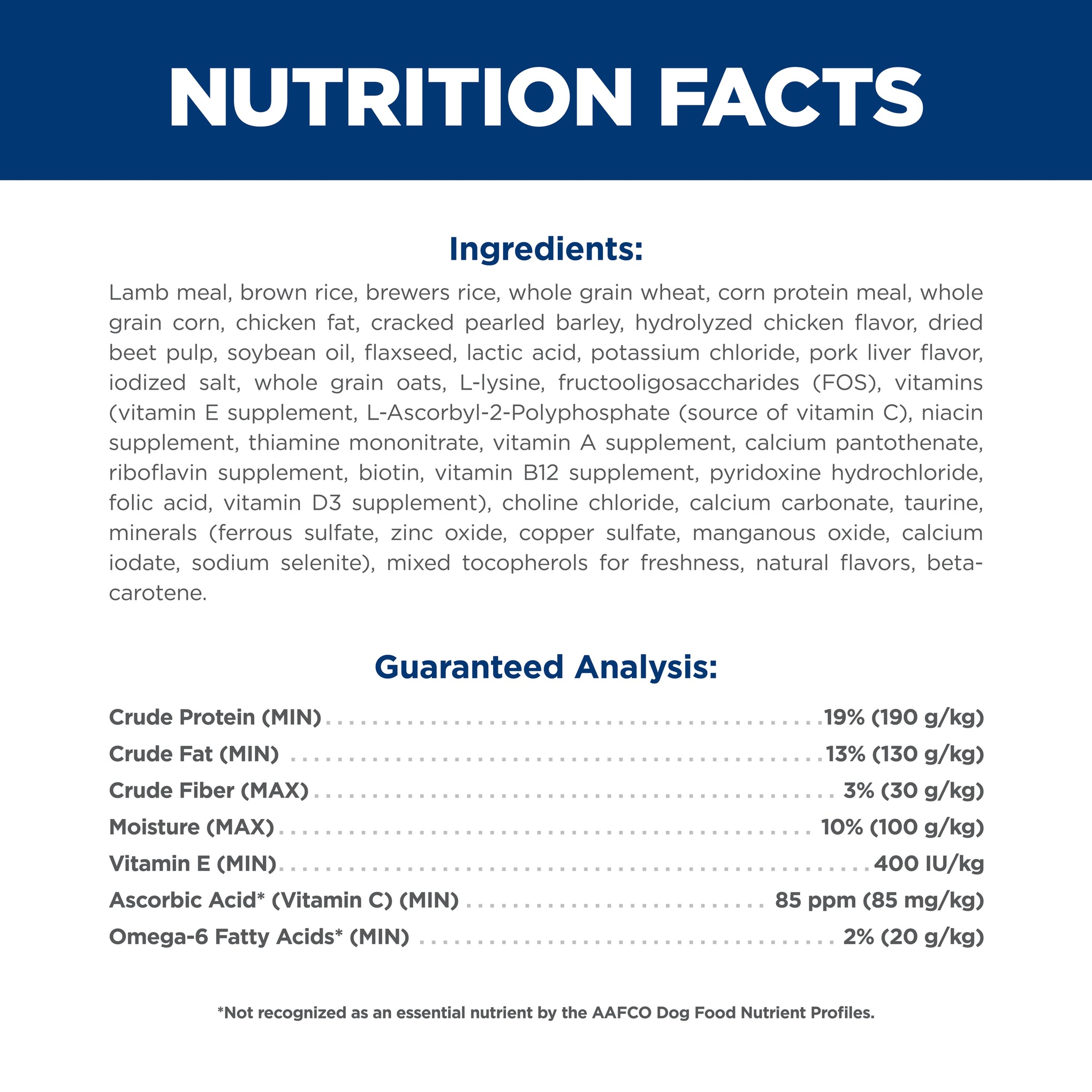 Hill's Science Diet Adult Lamb & Rice Dry Dog Food 14.97kg