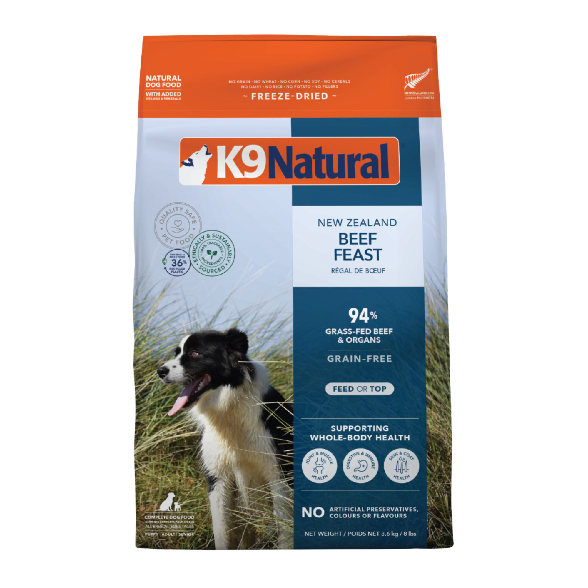 K9 Natural Grain Free Freeze Dried Dog Food Beef