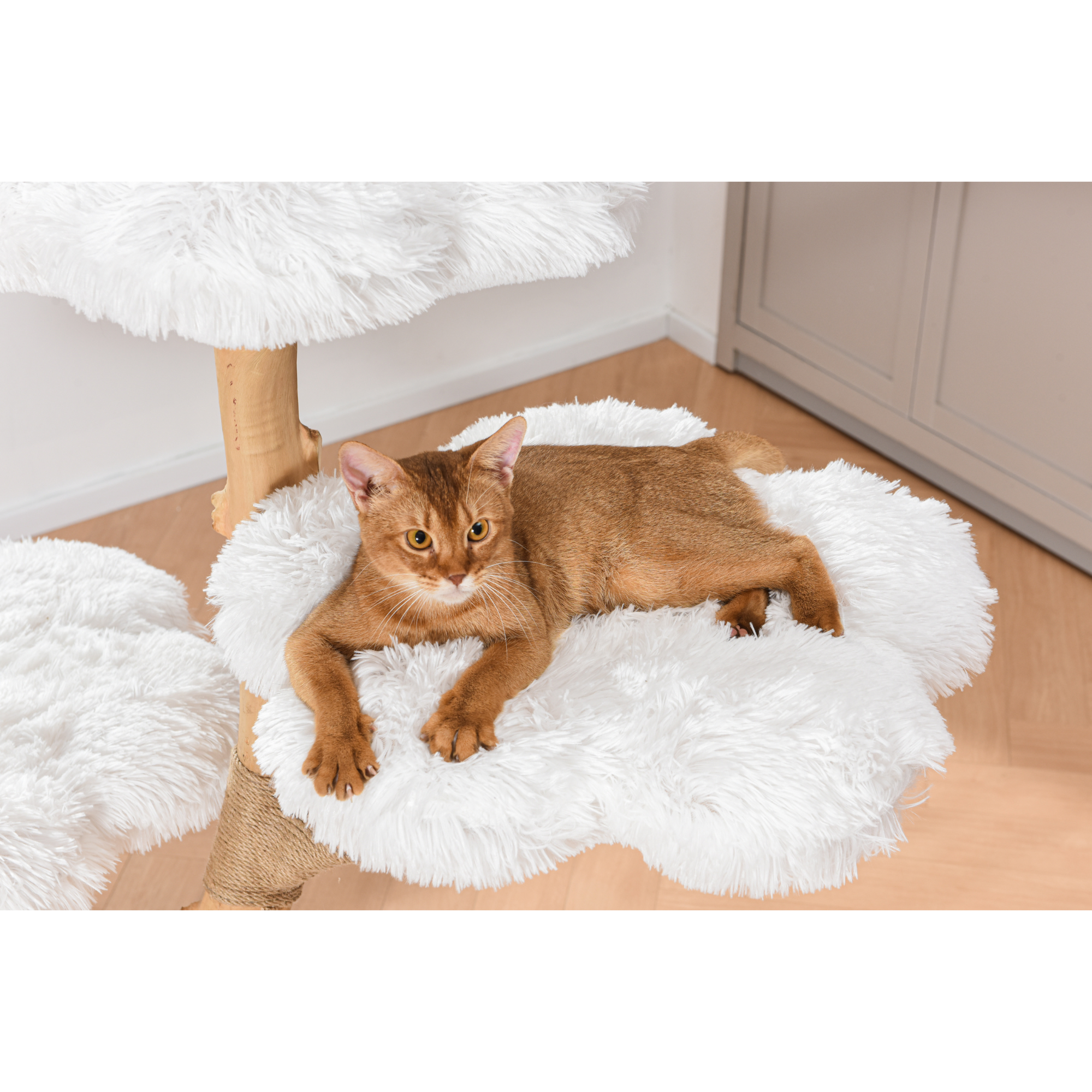 Michu Fluffy Blossom Real Wooden Cat Tree Extra Large