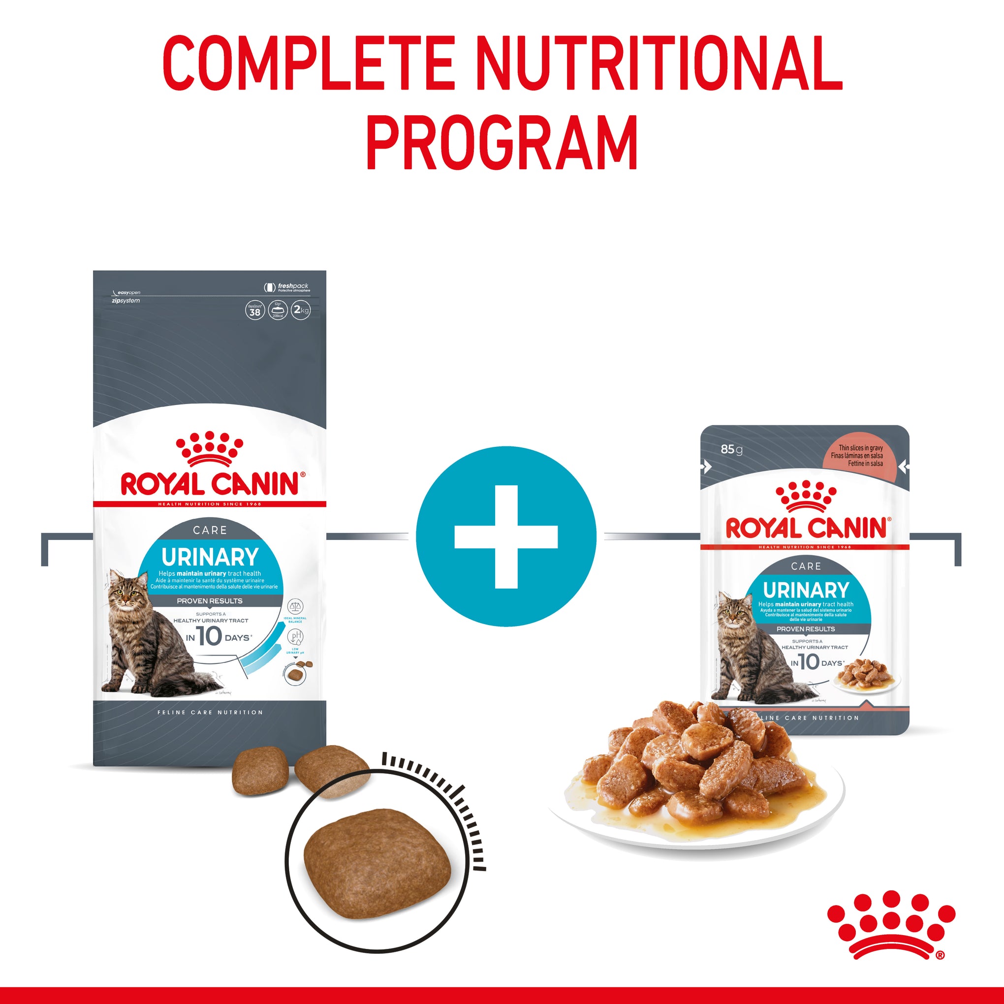 Royal Canin Urinary Care with Gravy Adult Wet Cat Food Pouches 85g x 12