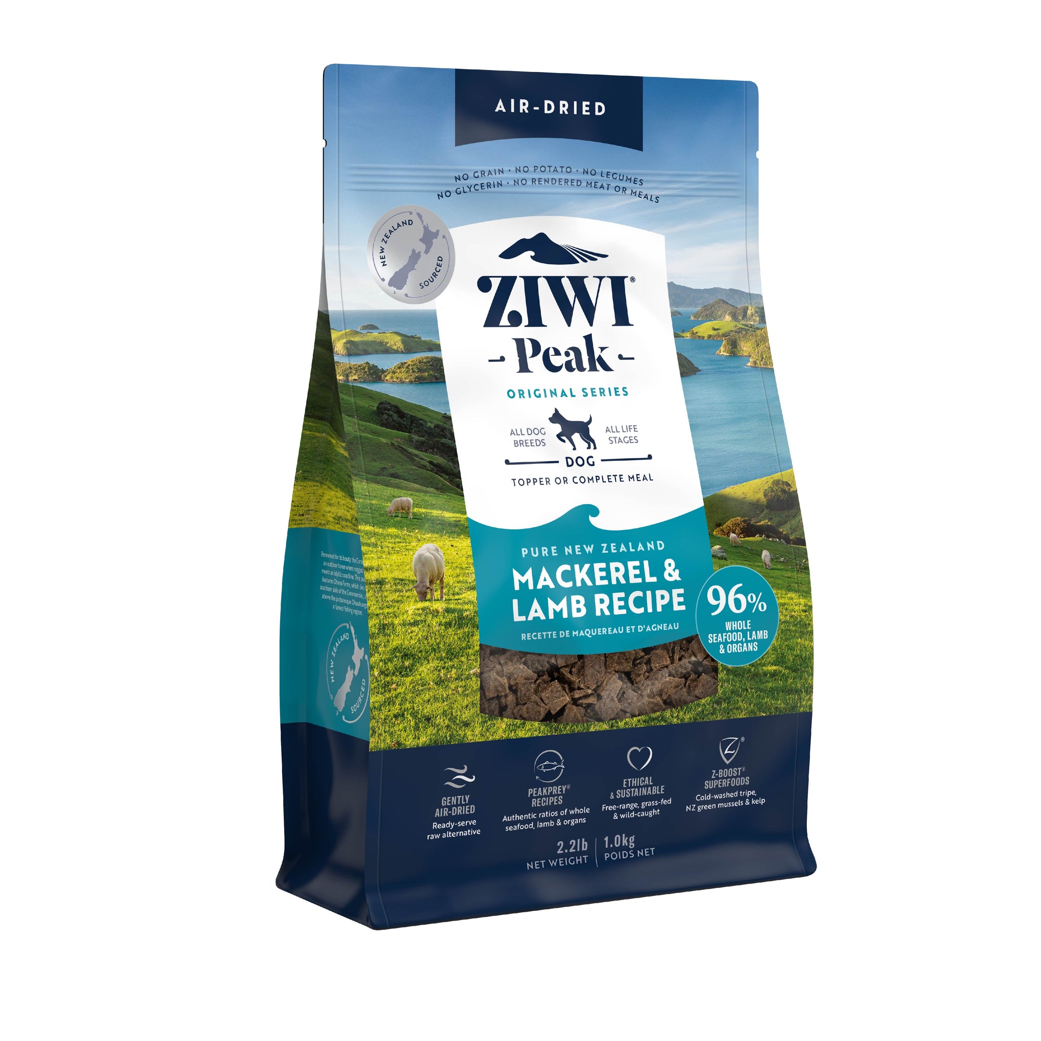 Ziwi Peak Dog Food Air Dried Mackerel & Lamb
