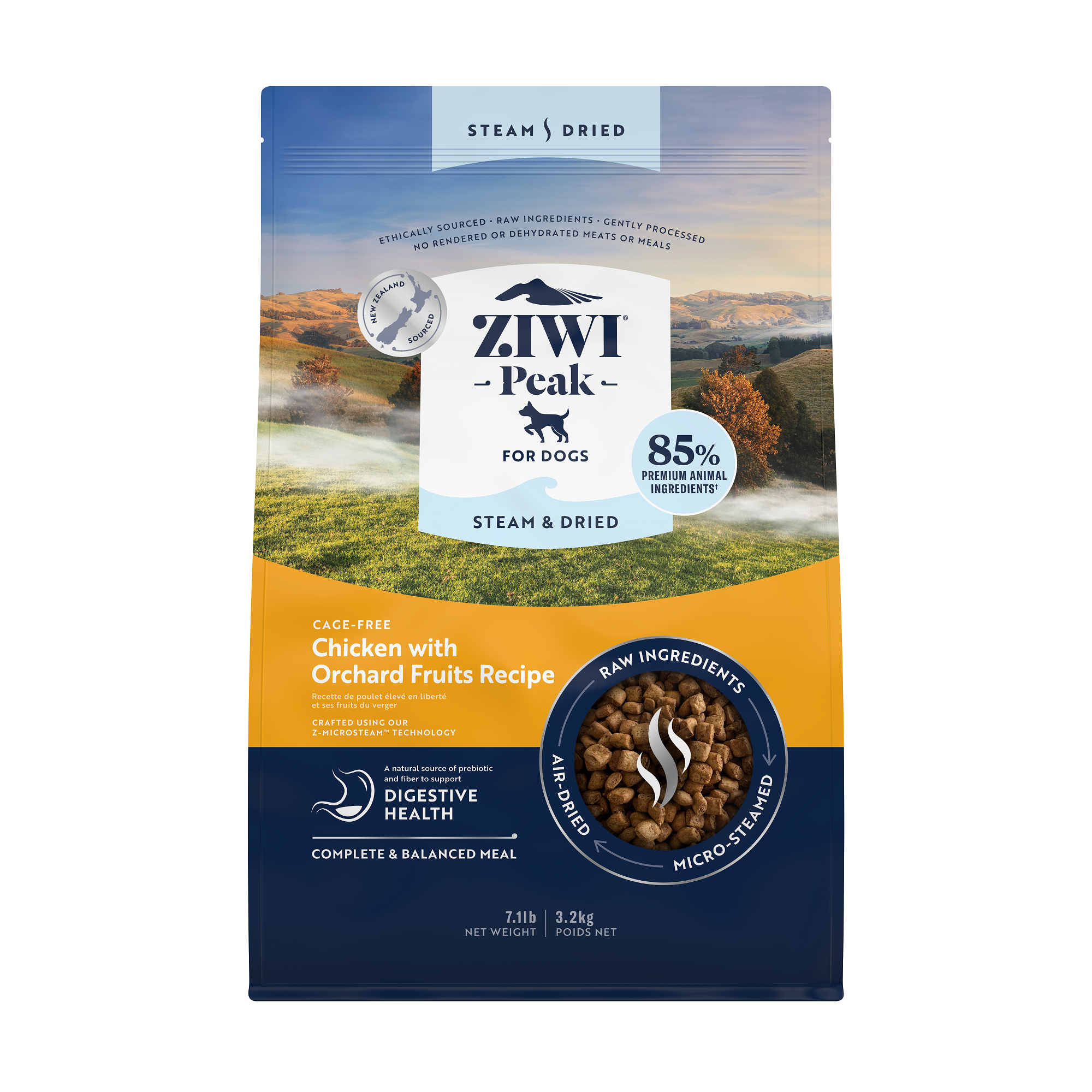 Ziwi Peak Steam & Dried Cage Free Chicken With Orchard Fruits Dry Dog Food