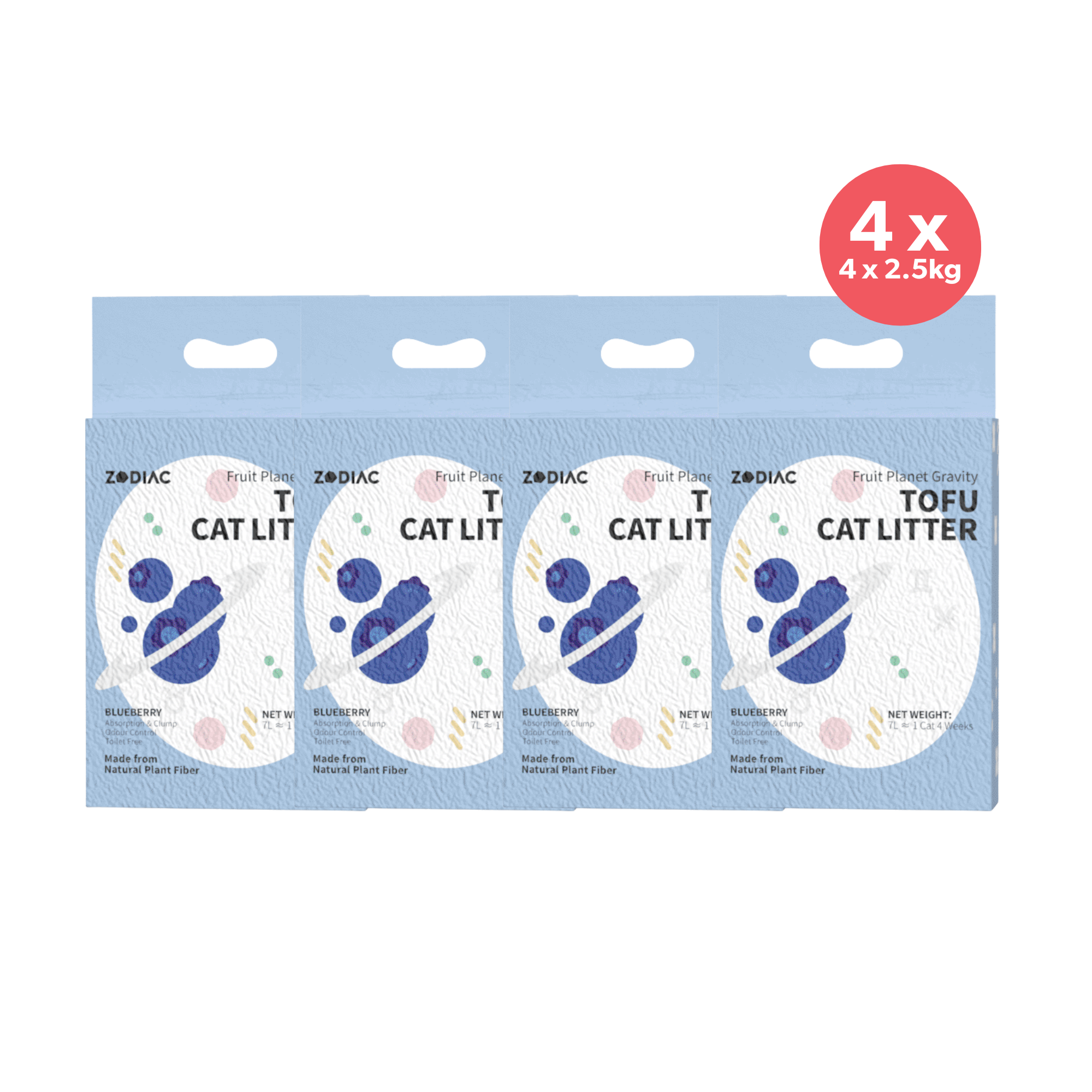 ZODIAC Fruity Tofu Blueberry Cat Litter 2.5kg