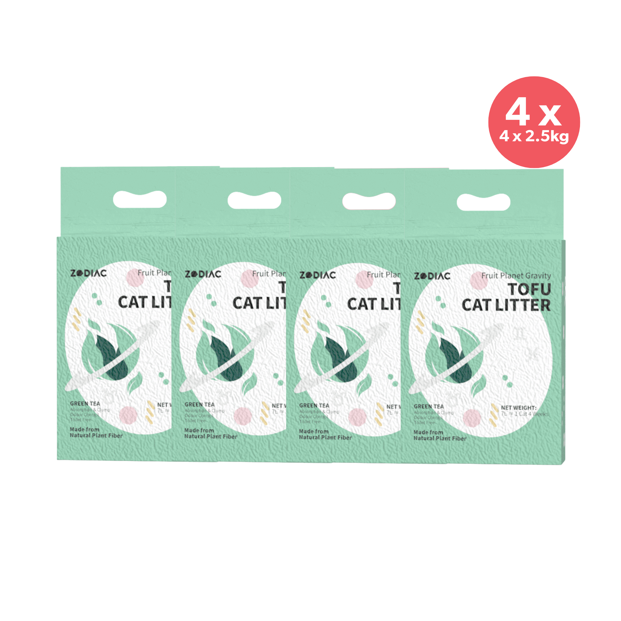 ZODIAC Fruity Tofu Green Tea Cat Litter 2.5kg