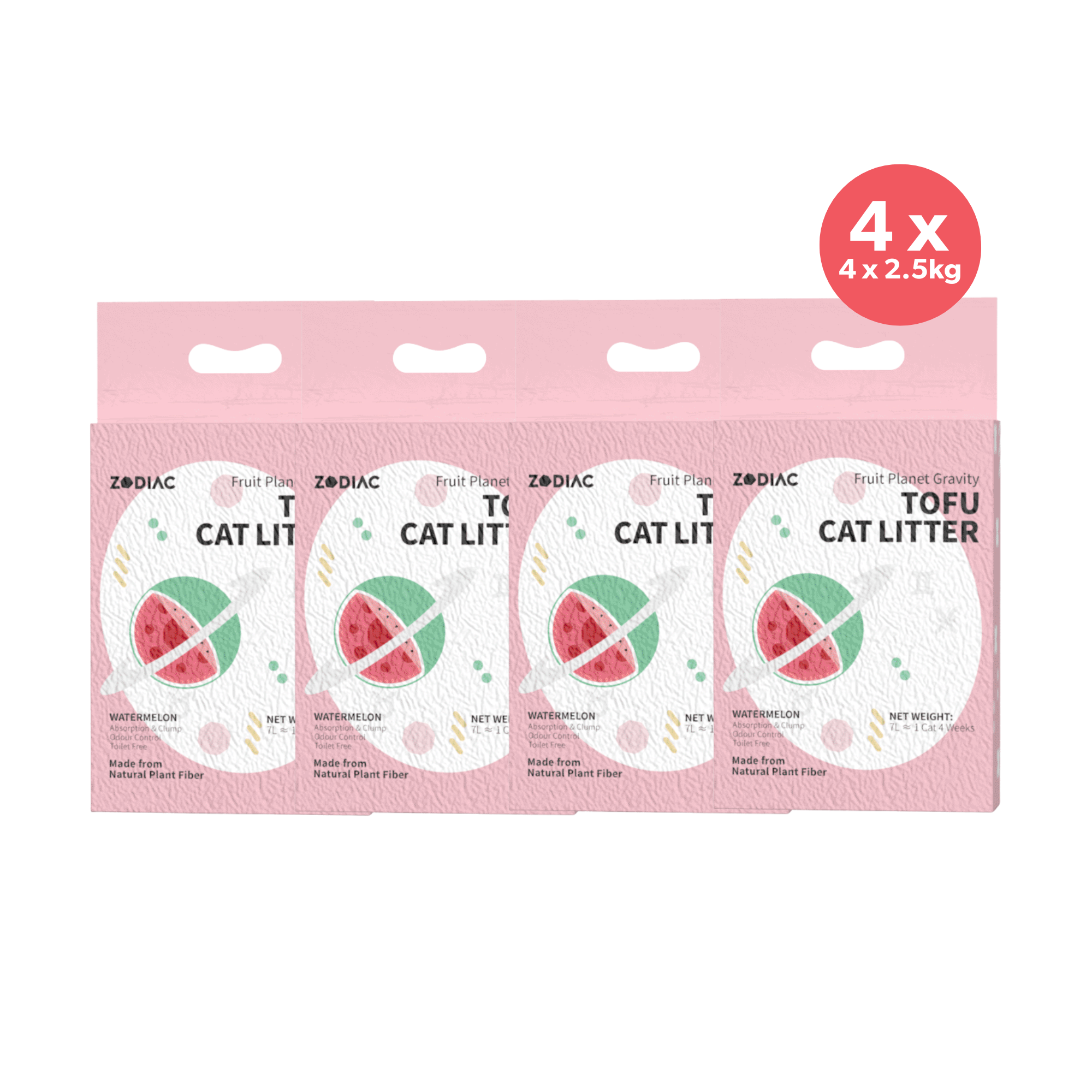 ZODIAC Fruity Tofu Watermelon Cat Litter 2.5kg
