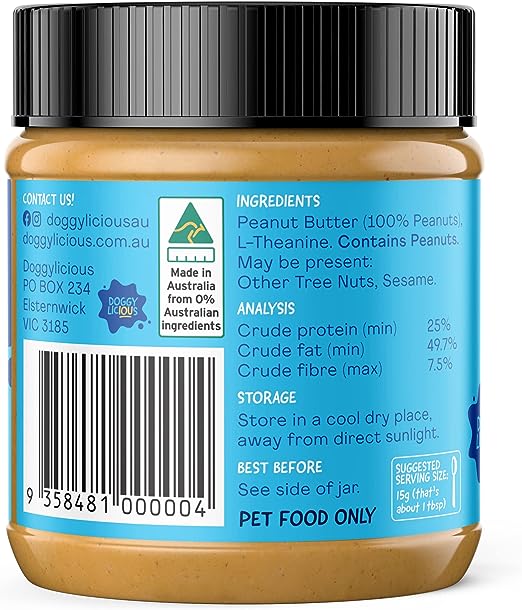 Doggylicious Calming Doggy Peanut Butter Dog Treat 250g