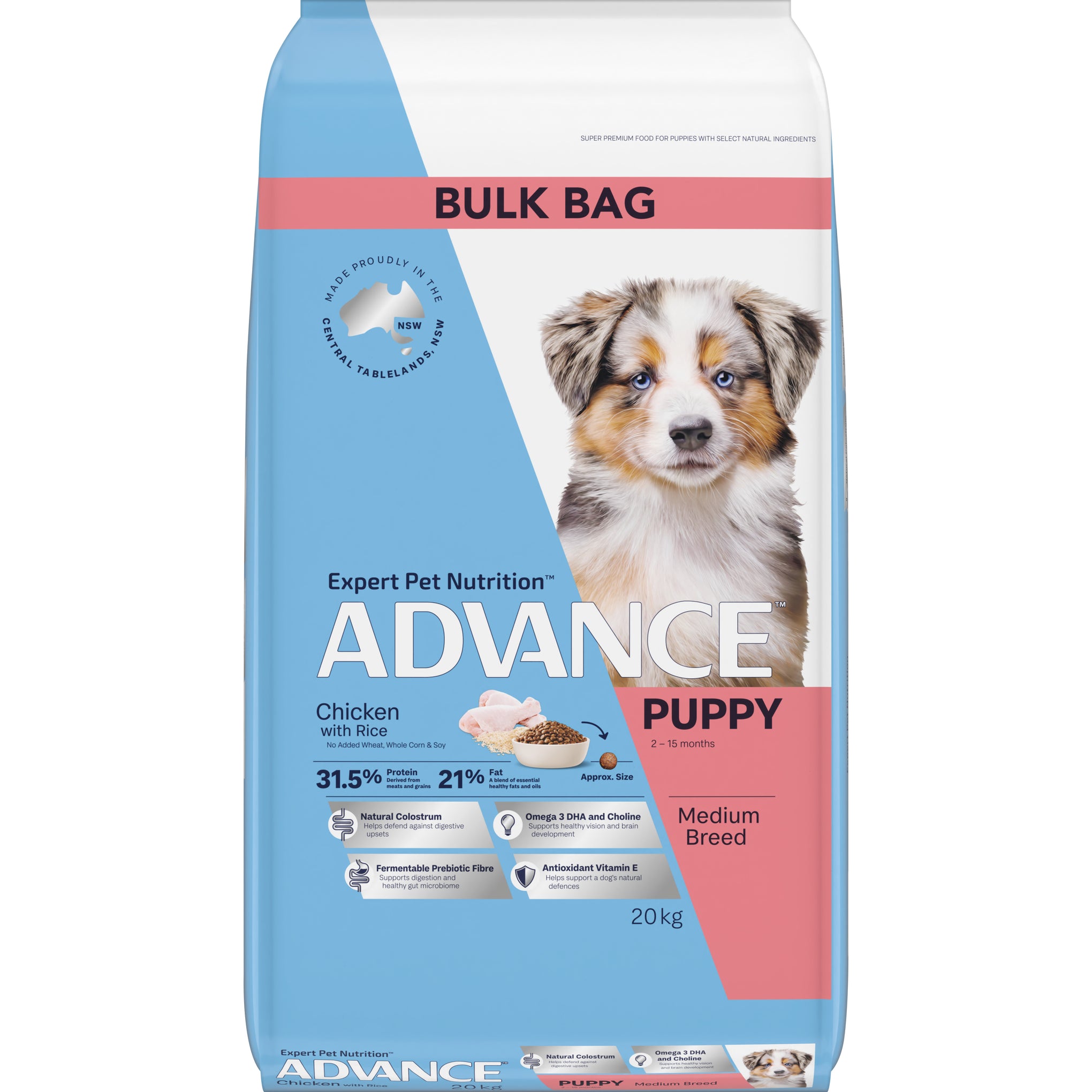 Advance Chicken and Rice Medium Breed Puppy Dry Dog Food