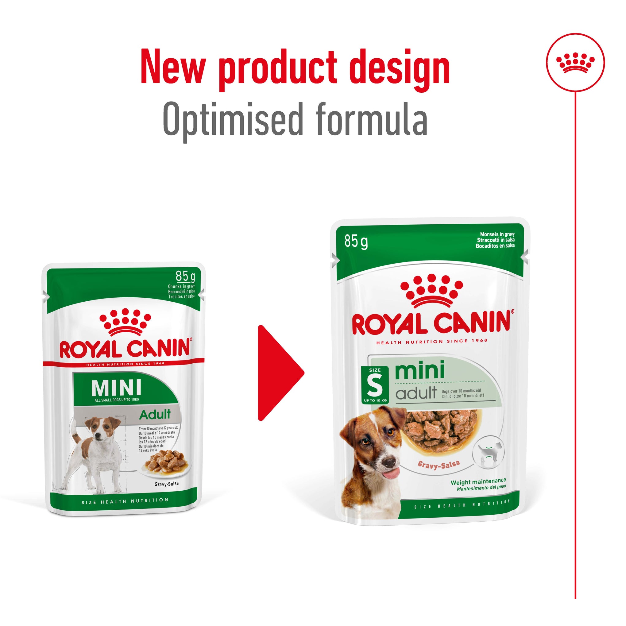 Royal Canin Mini Adult Wet Dog Food Pouches 85g x 12