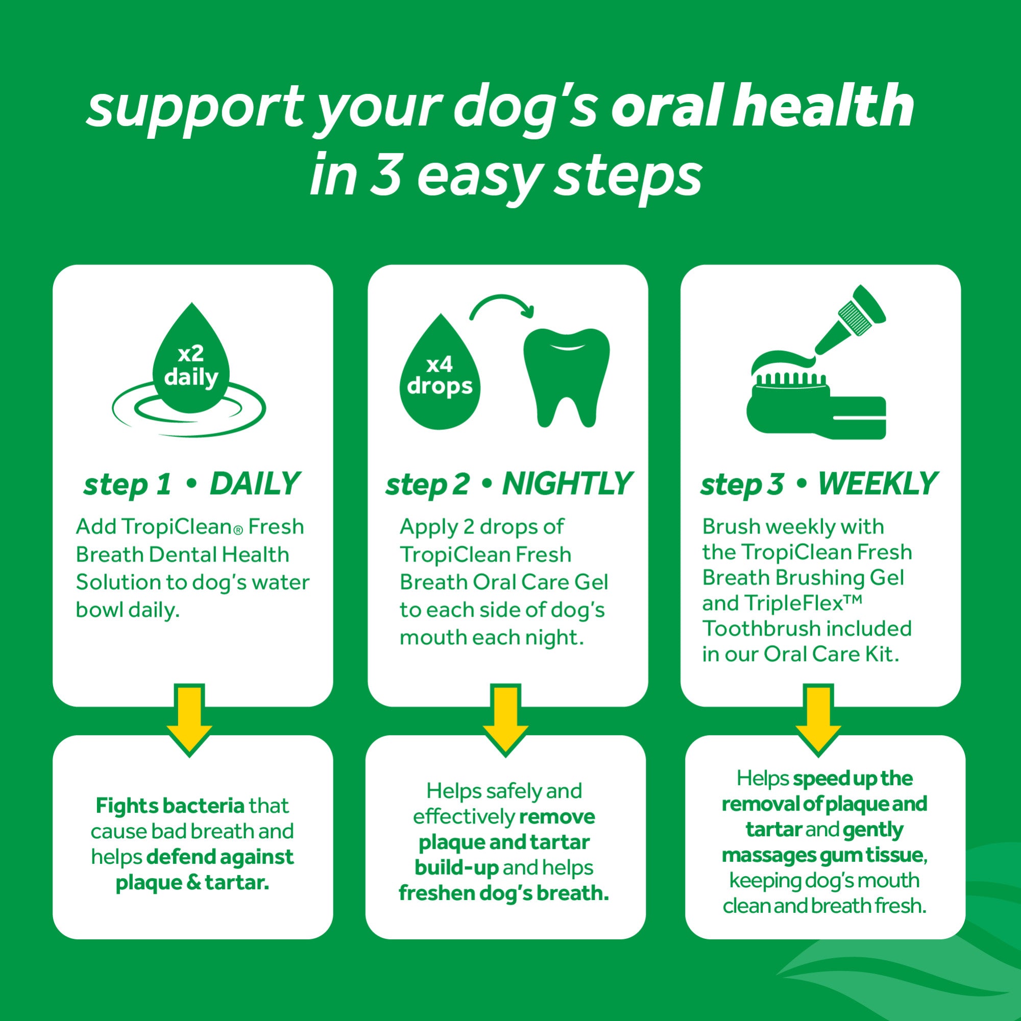 Tropiclean Fresh Breath Oral Care Kit for Small & Medium Dogs