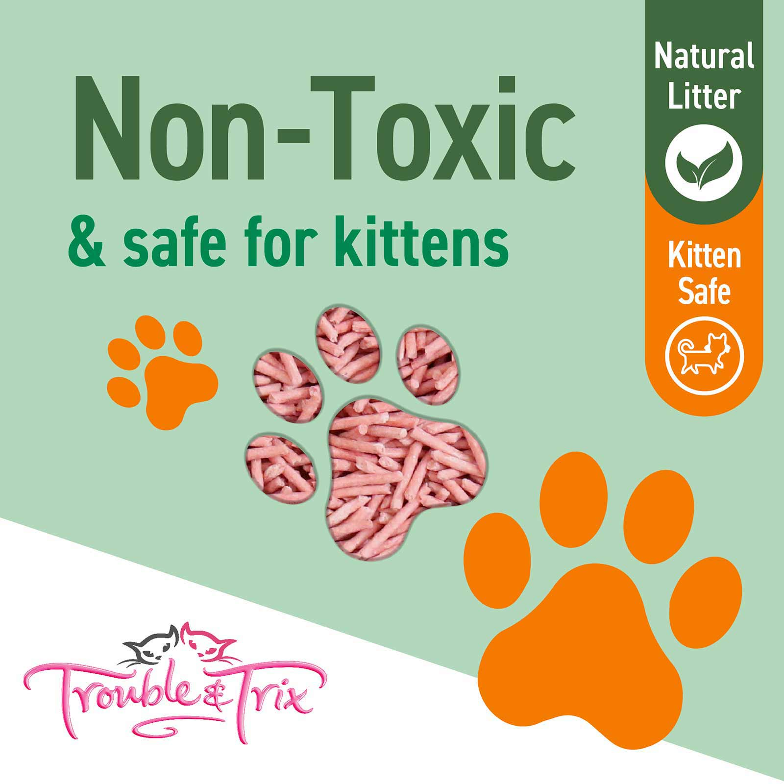 Trouble and Trix Plant Cherry Blossom Extract Natural Cat Litter 10L