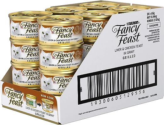 Fancy Feast Grilled Liver & Chicken Feast in Gravy Wet CatFood 85g x 24