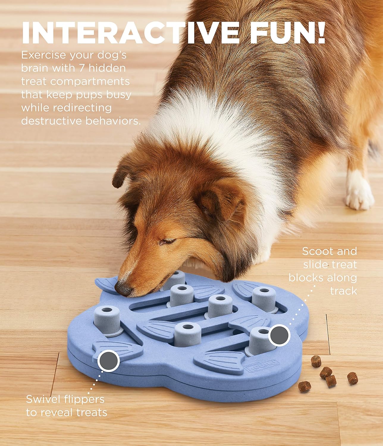 Nina Ottosson Dog Hide N' Slide Interactive Treat Puzzle Dog Toy Level