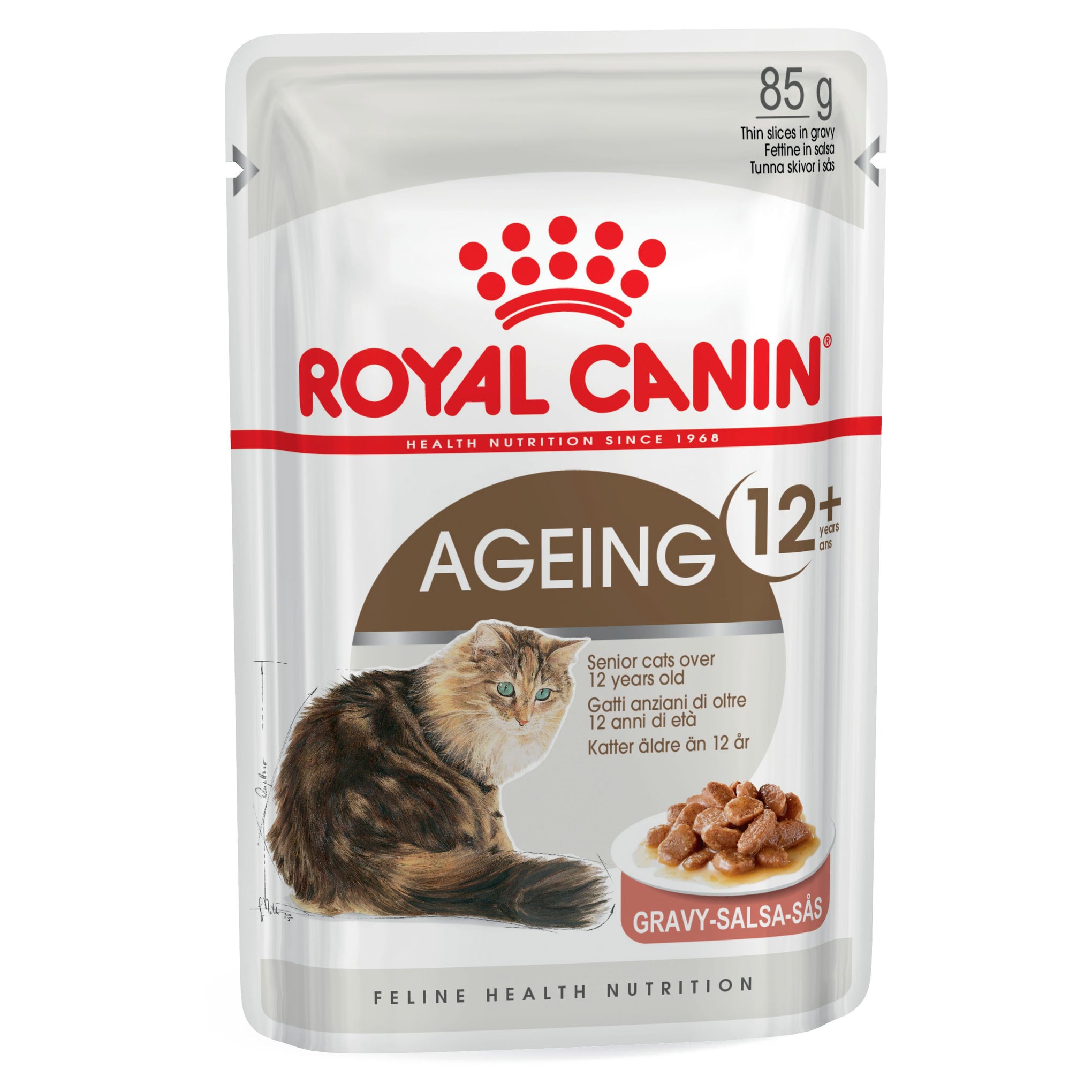 Royal Canin Ageing 12+ with Gravy Wet Cat Food Pouches 85g x 12