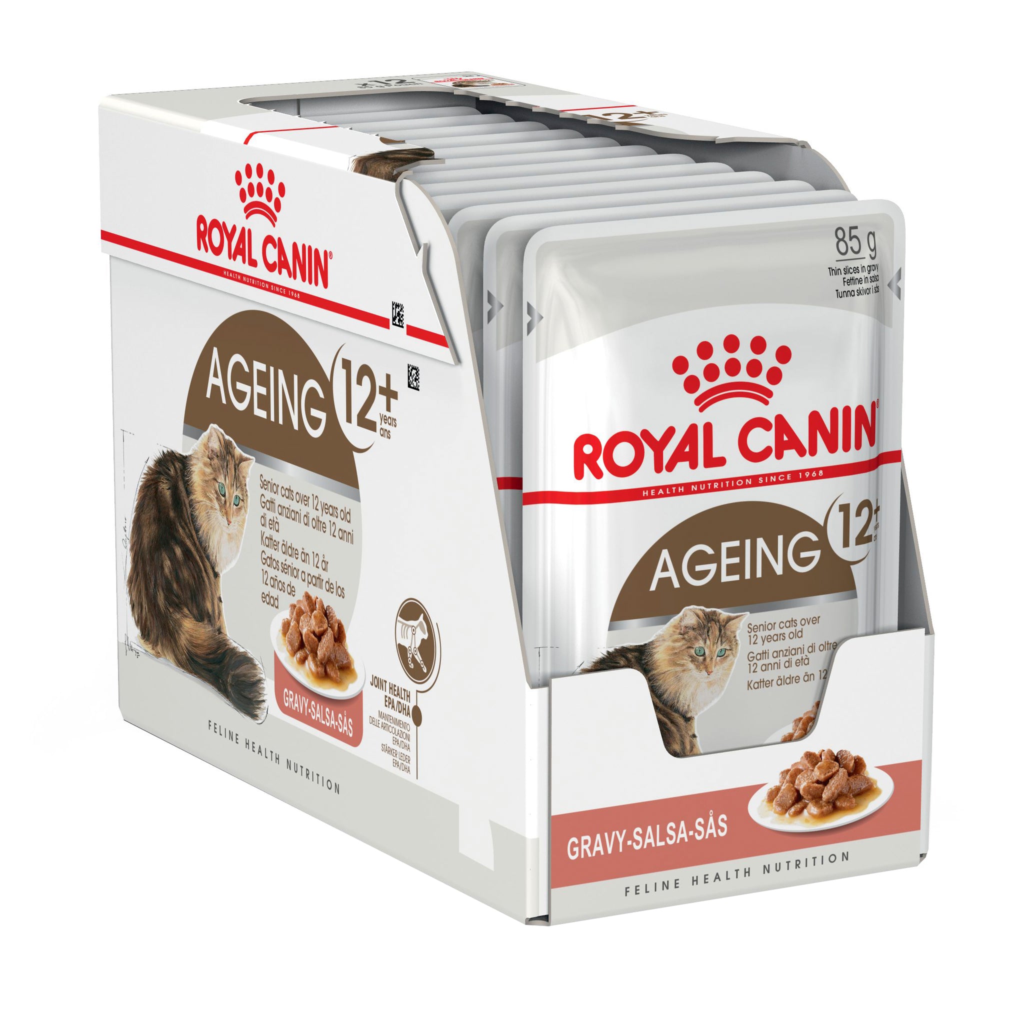 Royal Canin Ageing 12+ with Gravy Wet Cat Food Pouches 85g x 12