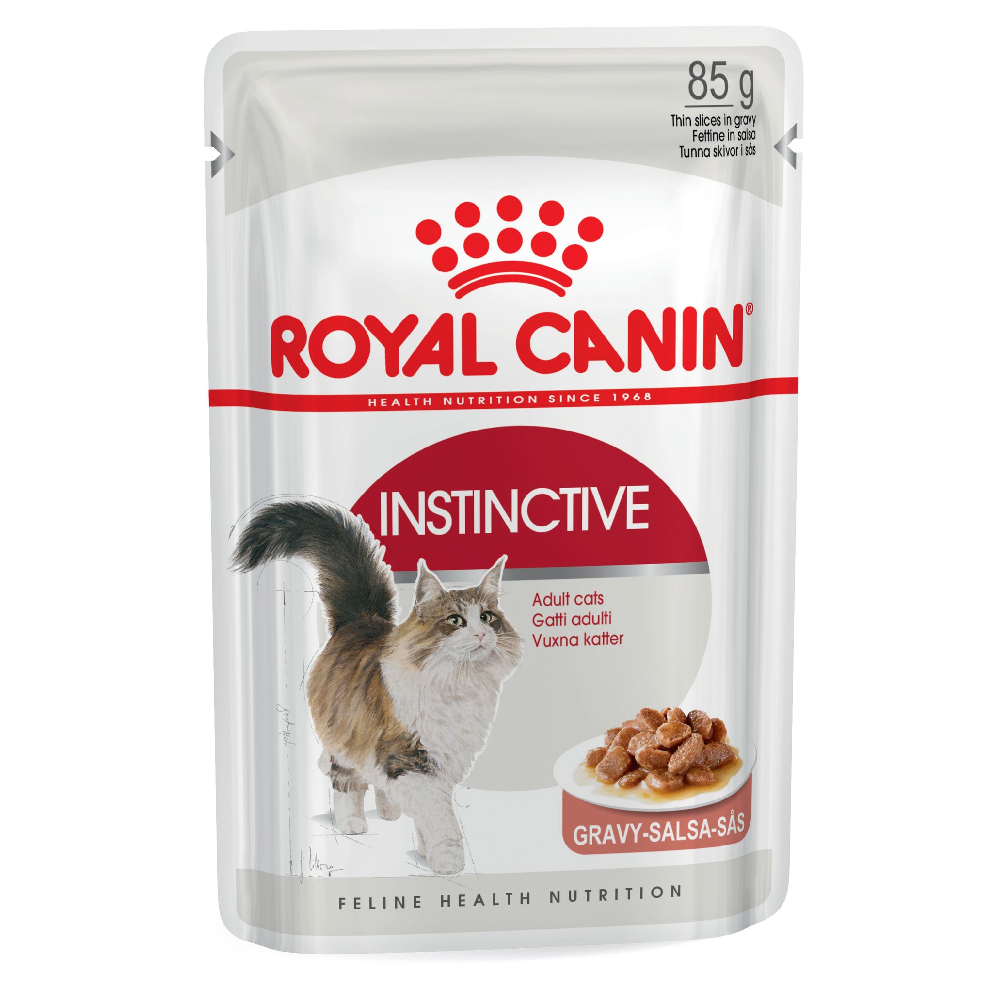 Royal Canin Instinctive With Gravy Adult Wet Cat Food Pouches 85g x 12