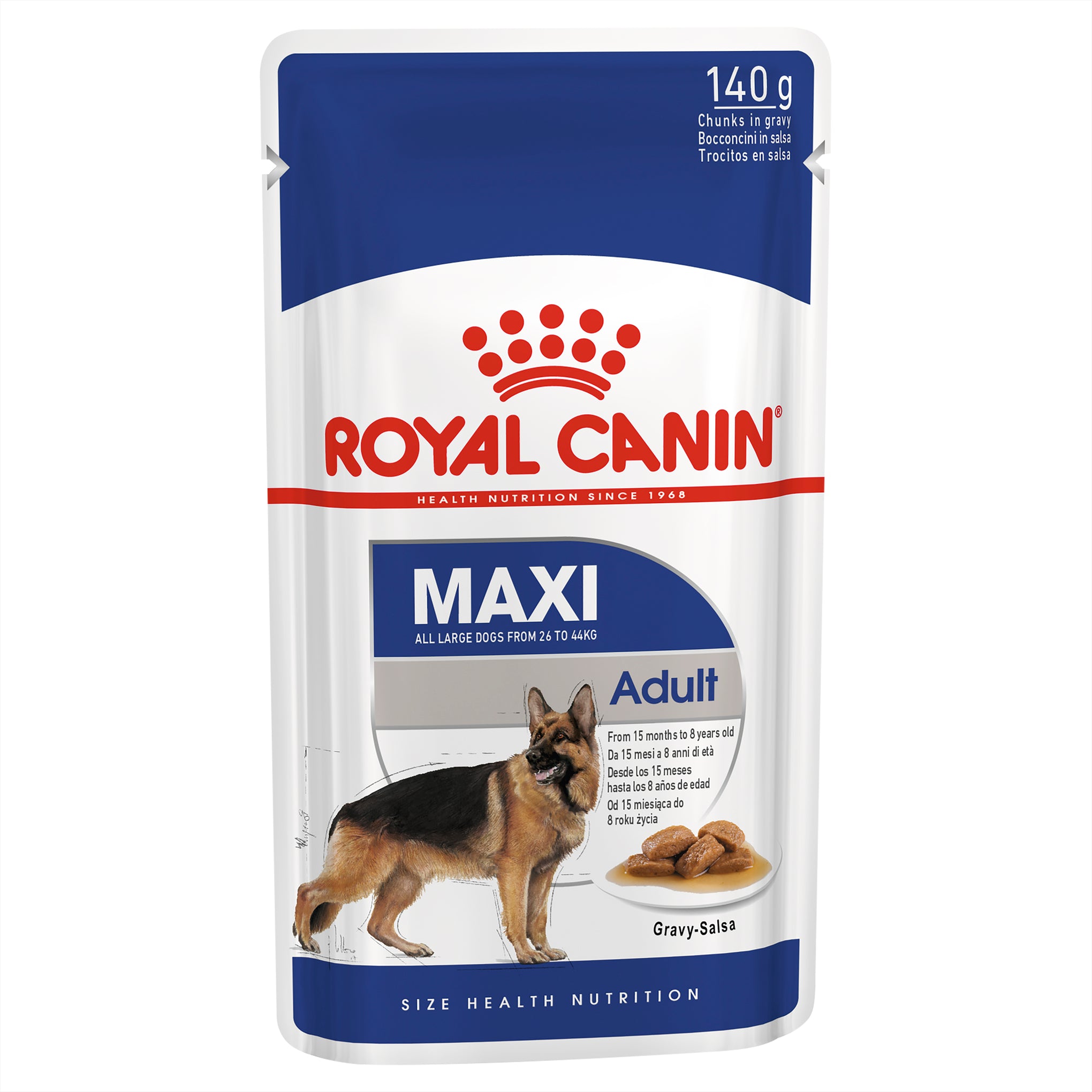 Royal Canin Maxi Adult Wet Dog Food Pouches 140g x 10